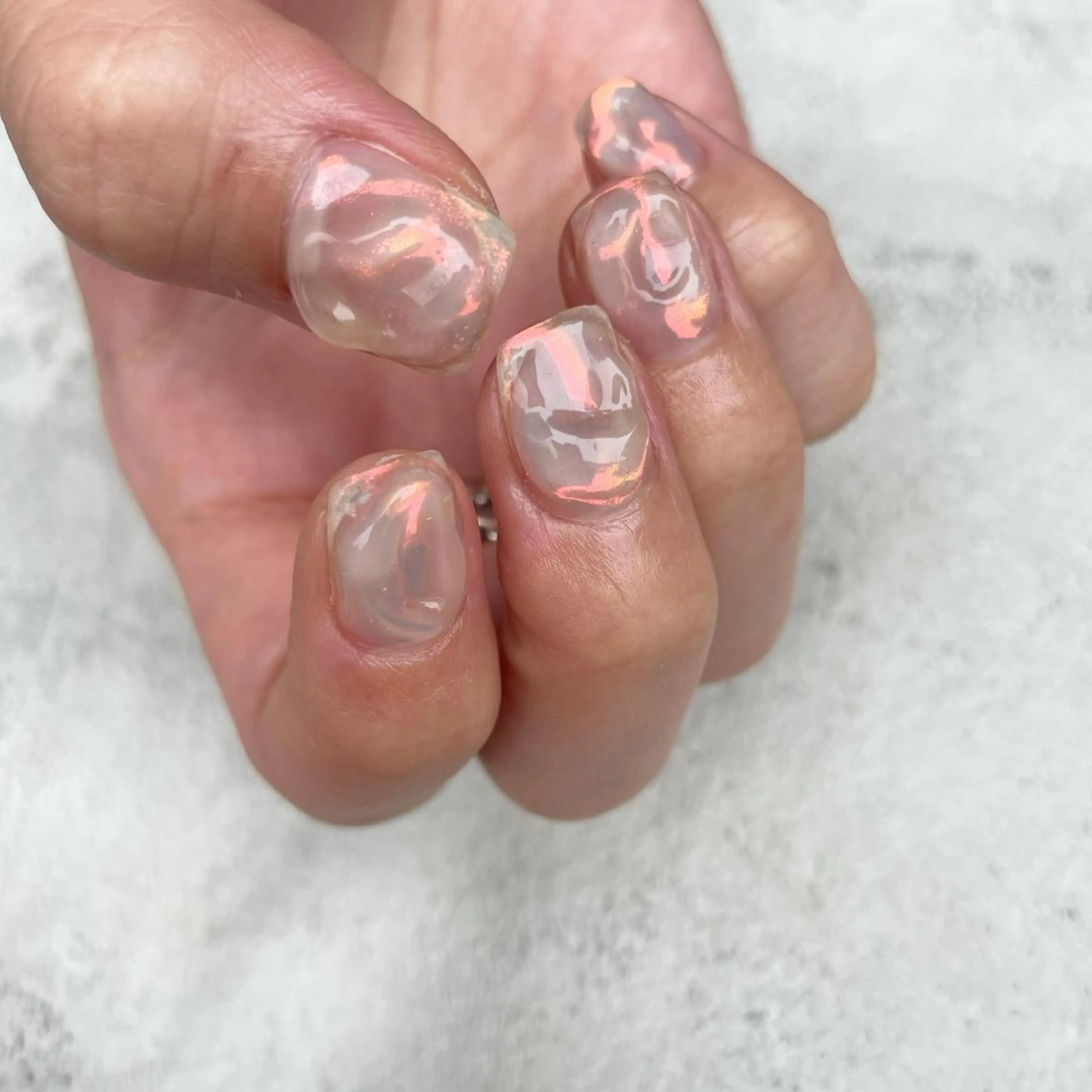 ネイル 氷ネイル・うるうるネイル ハンドネイル anna padoのネイルデザイン