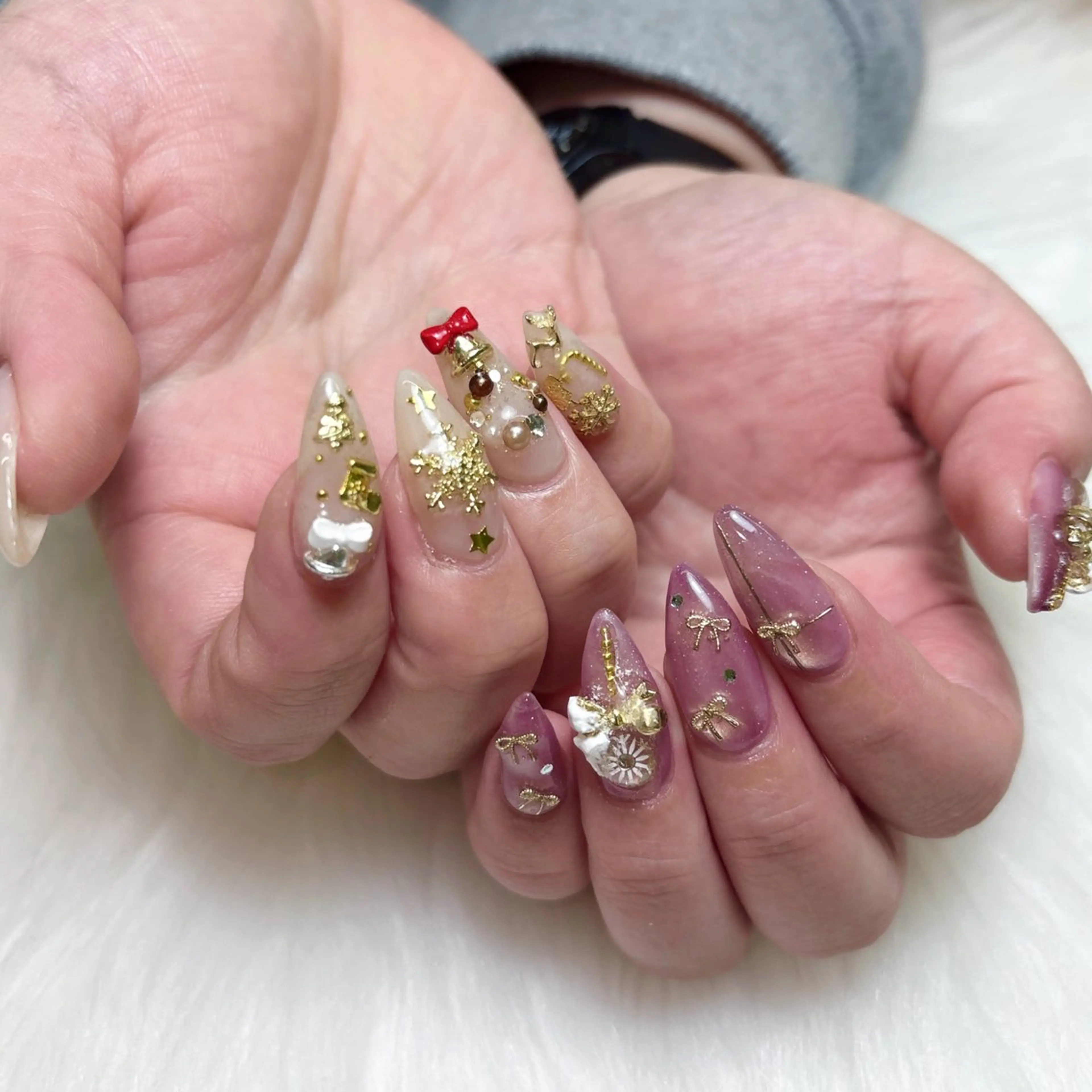 🎄⛄️冬&クリスマスデザイン❄️🎅持ち込みデザイン4本アートコース/ オフ無料の写真