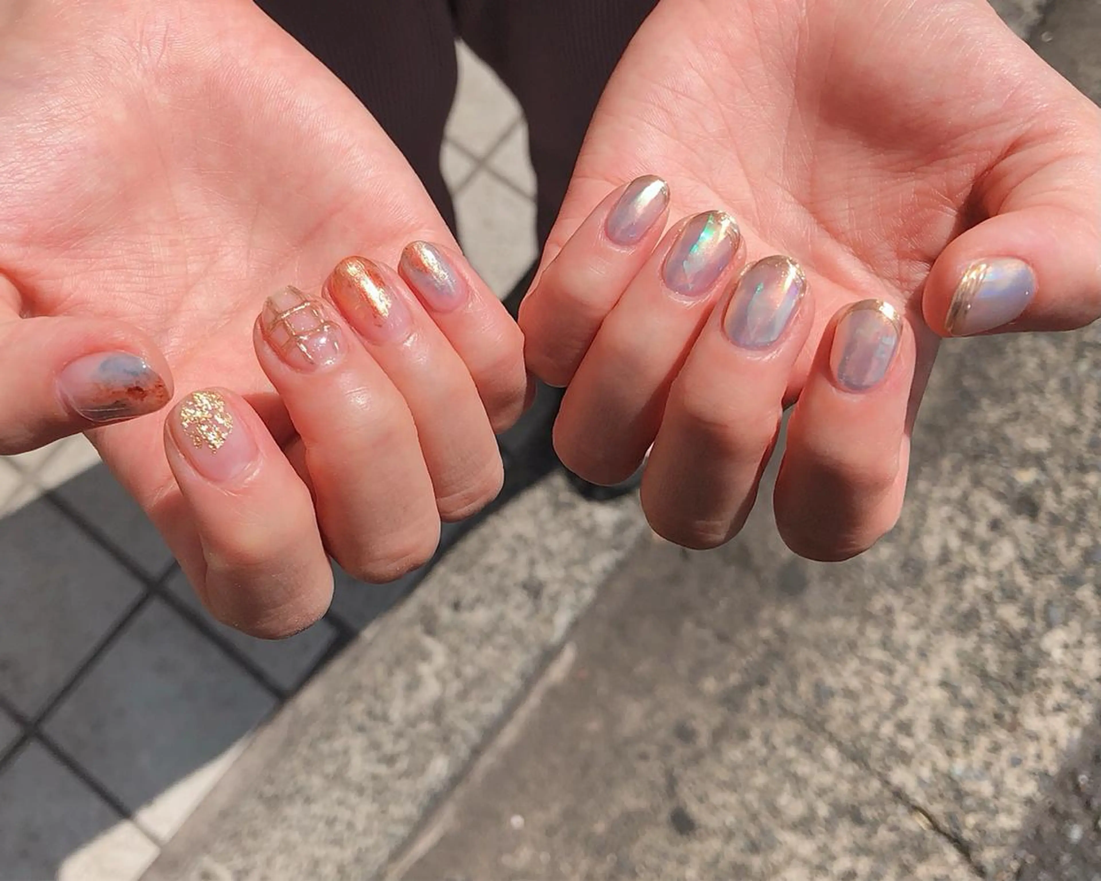 ネイル オーロラネイル オレンジ nail heron所属・saki_ nail heronのその他イメージ