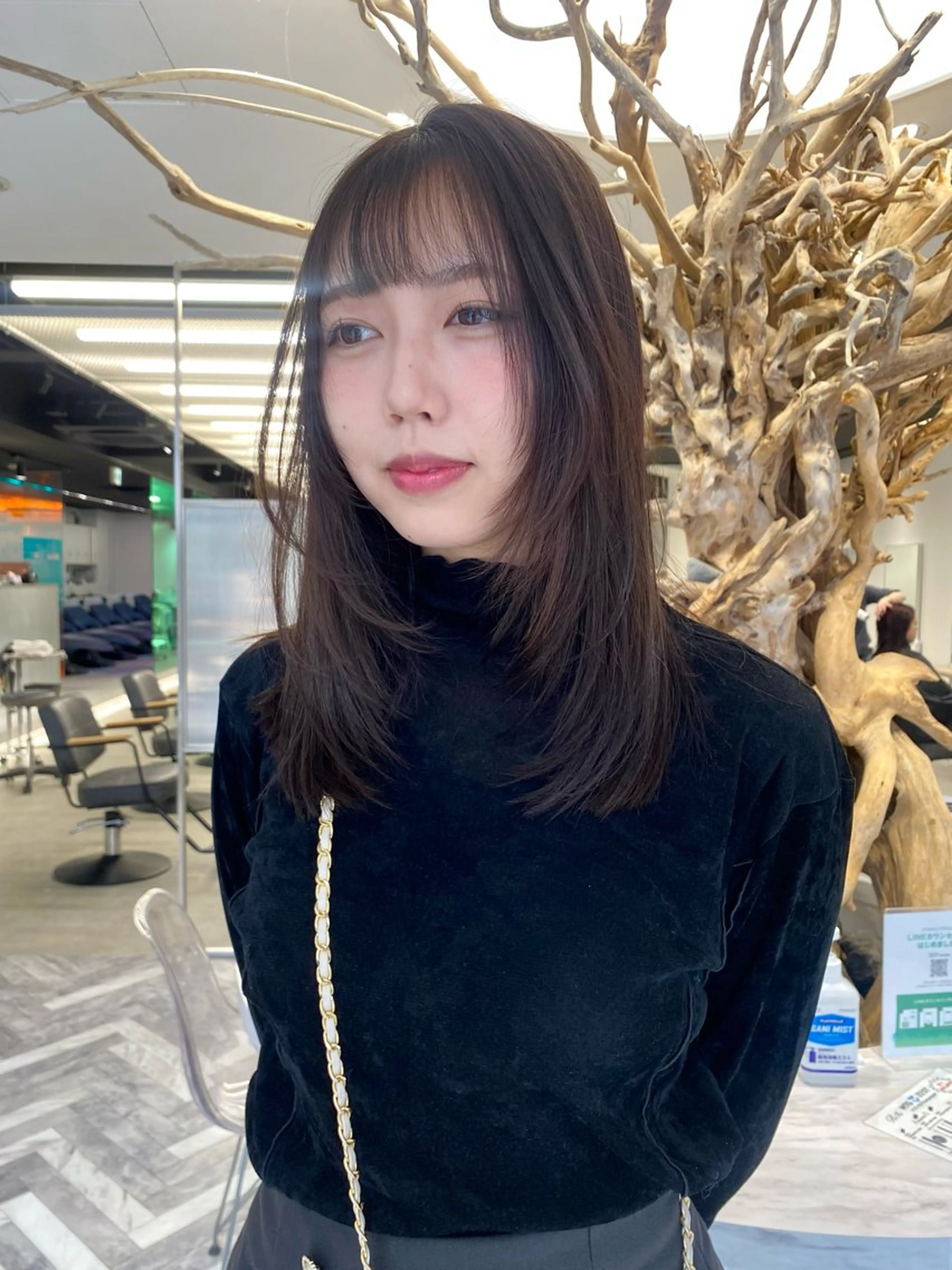 セミロング 顔まわりレイヤー 顔周りカット レイヤーカット カット otoha☆カラー/ レイヤー/八王子のヘアスタイル