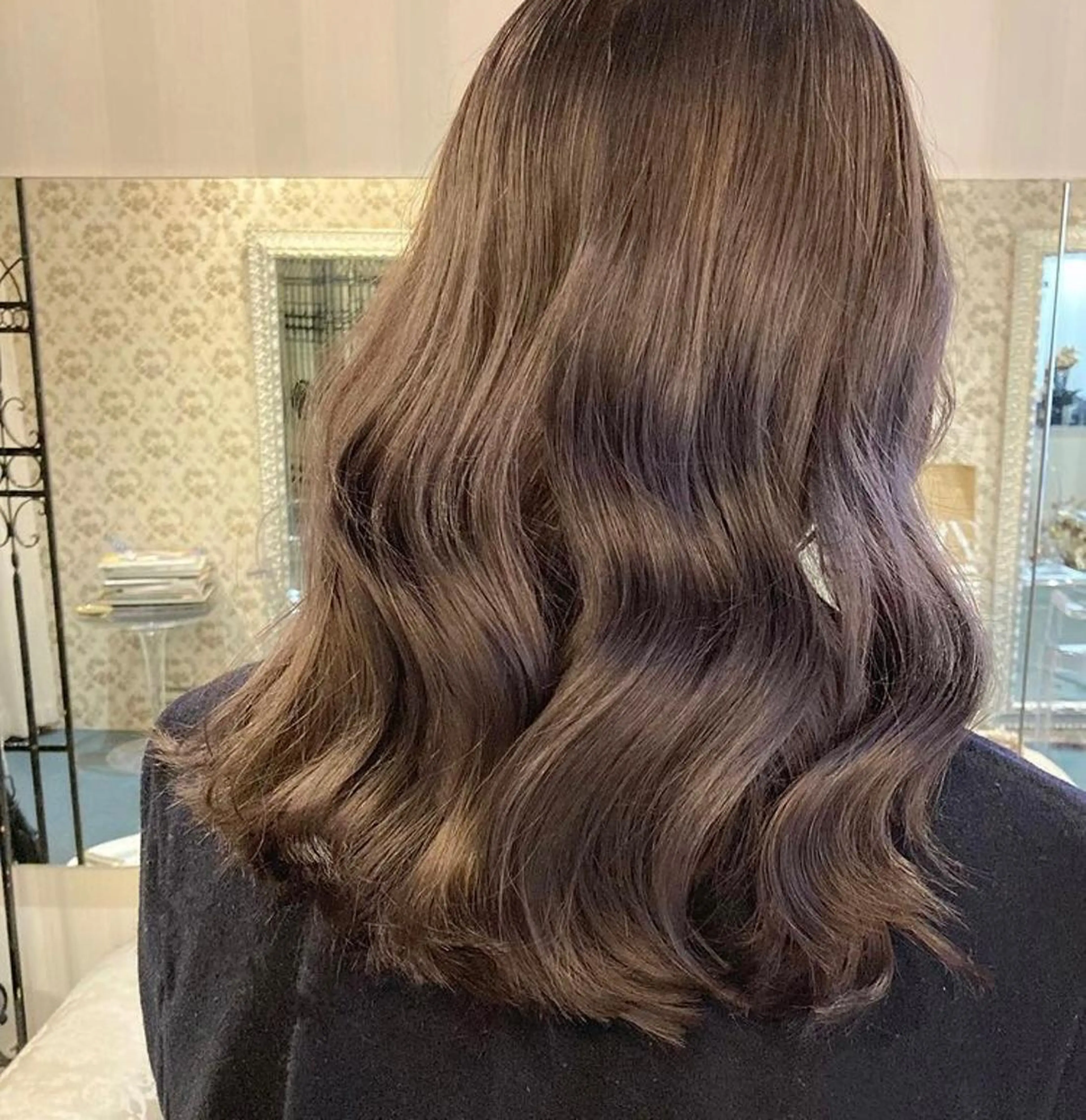 セミロング カラー ヘアアレンジ ヘアカラー トリートメント mizu kiのヘアスタイル