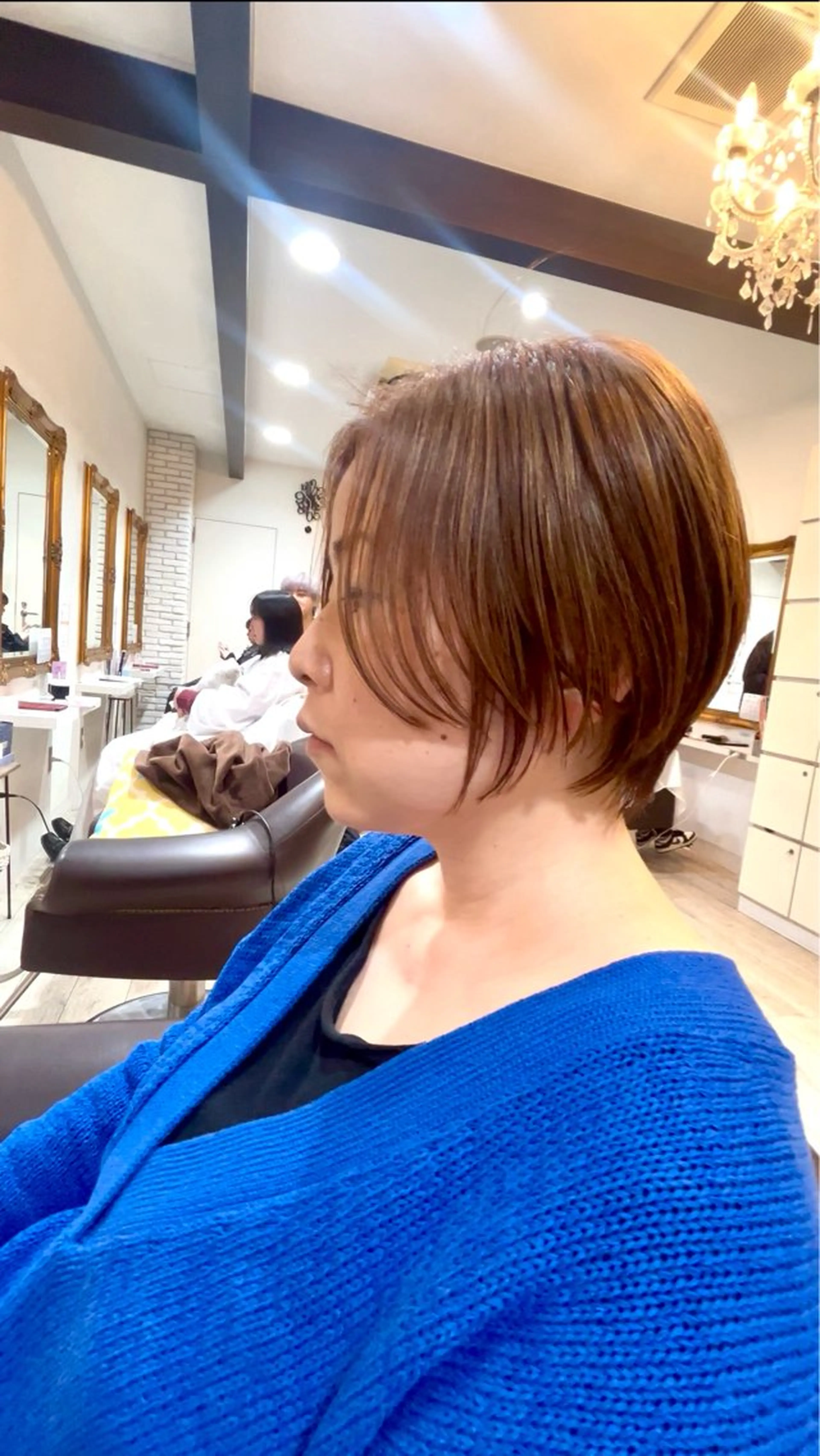 ショート カラー 丸みショート ベージュカラー 透明感カラー 髪質改善 ショートヘア カット ヘアカラー トリートメント 🎖髪質改善🎖 河越守のヘアスタイル