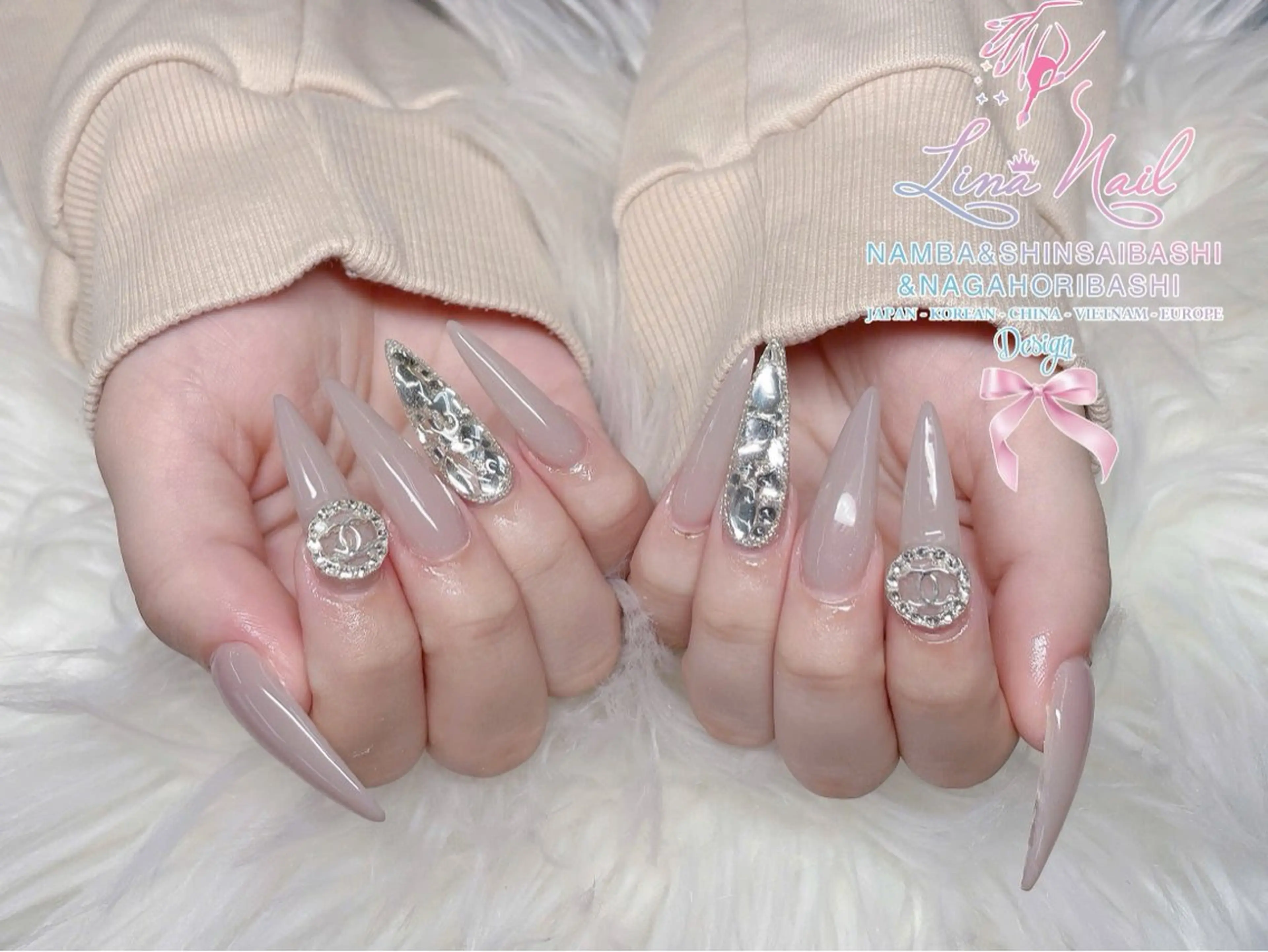 長さだし】◎4本アート・ストーン・パーツ付け放題 ◇¥10400の写真