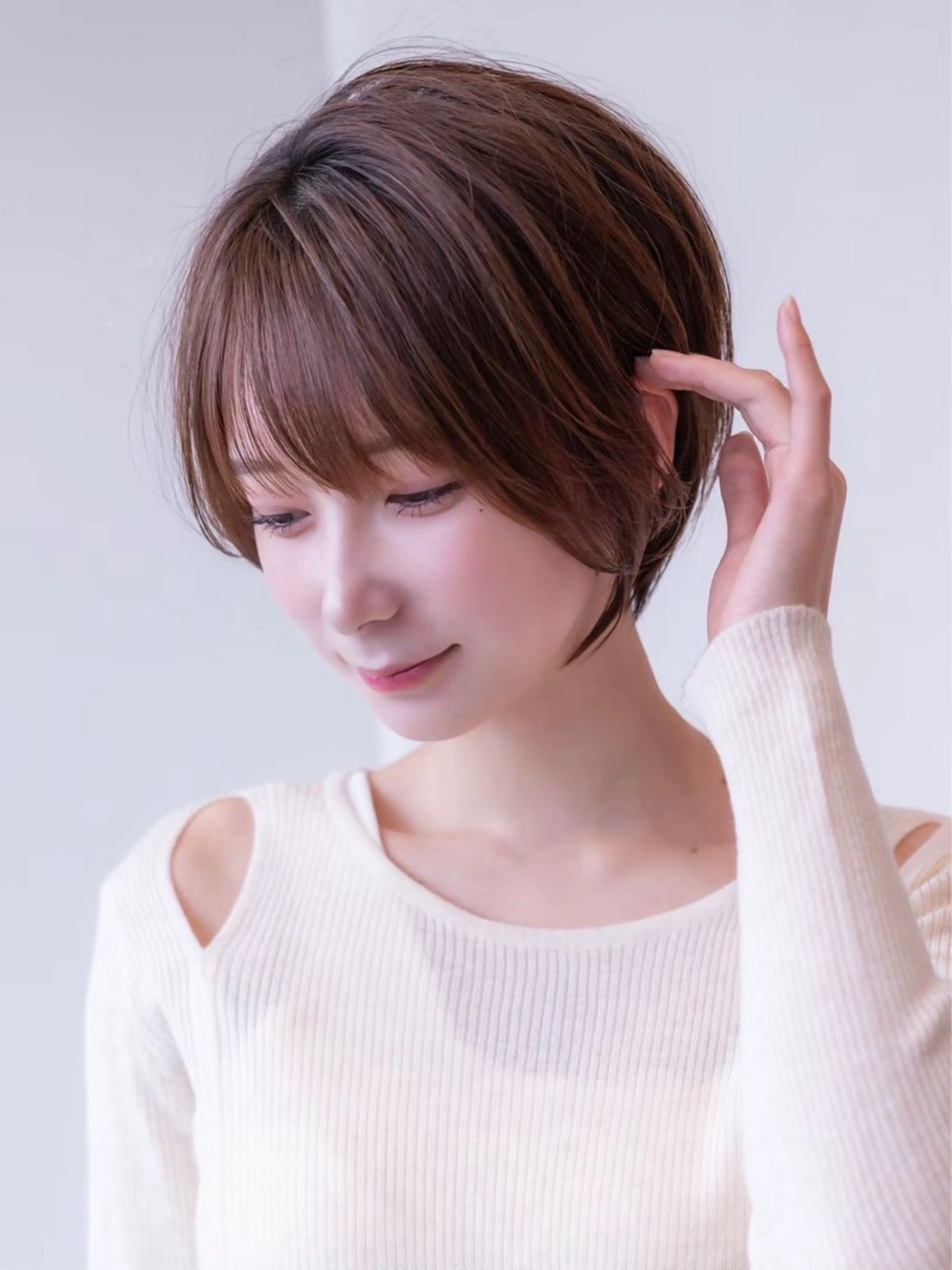 ショート カラー カット ヘアカラー トリートメント 渋谷ボブ/レイヤー ボブ田中航平のヘアスタイル