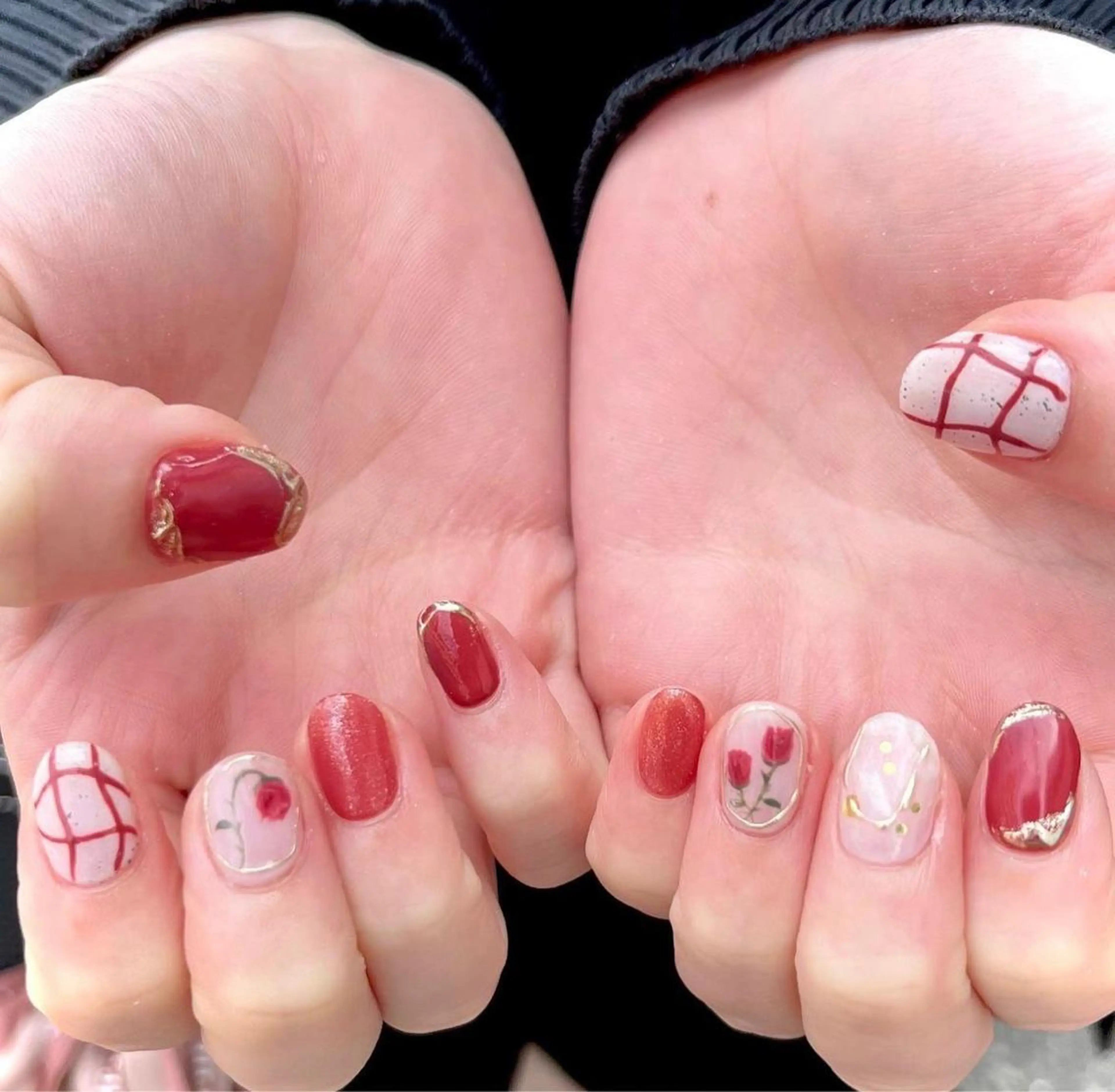 ネイル アートネイル 成人式 キラキラネイル 韓国ネイル ミラーネイル ハンドネイル Salon Ｋのネイルデザイン