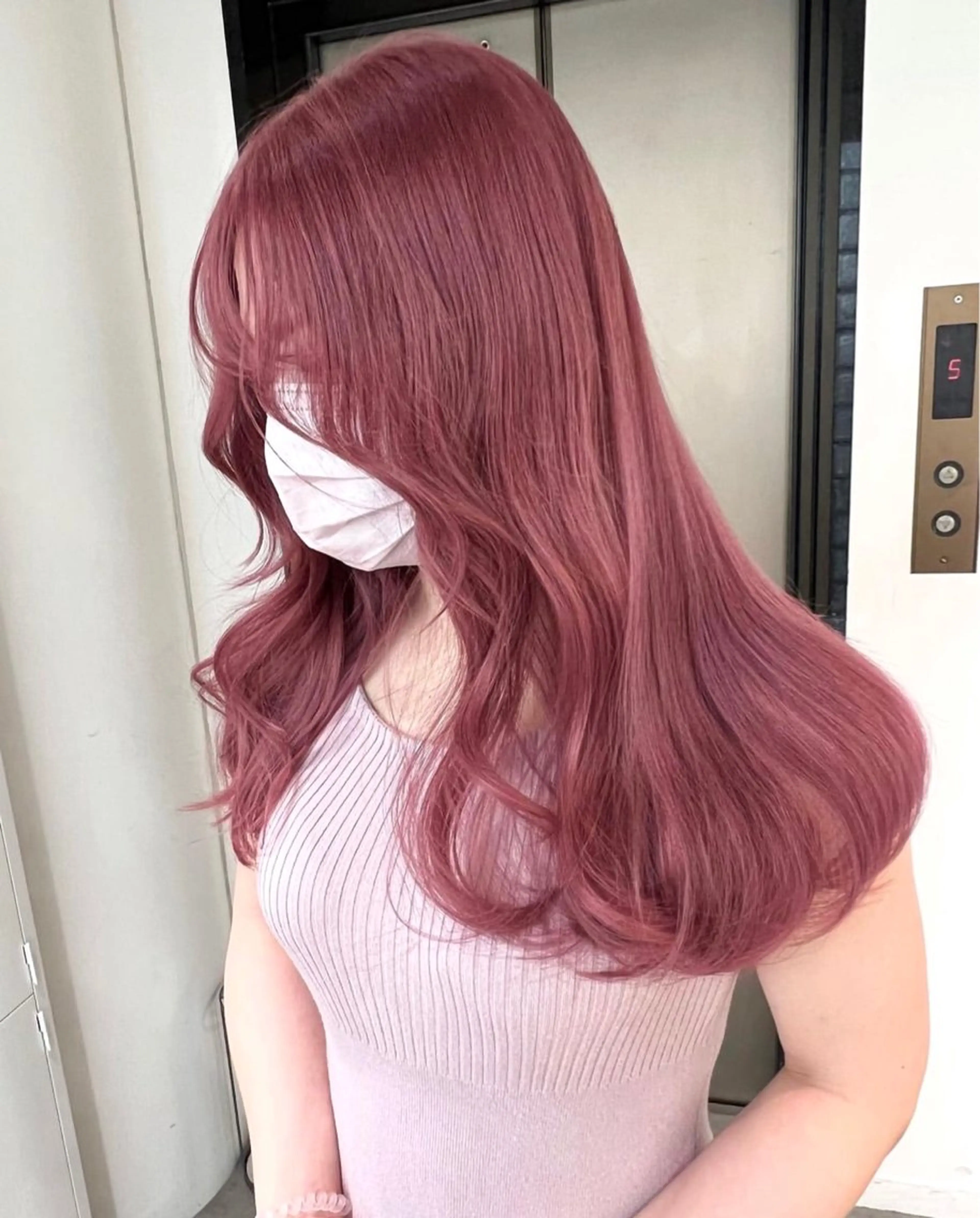 ロング カラー ヘアカラー トリートメント 大阪ヘアカラー ブリーチmarinaのヘアスタイル