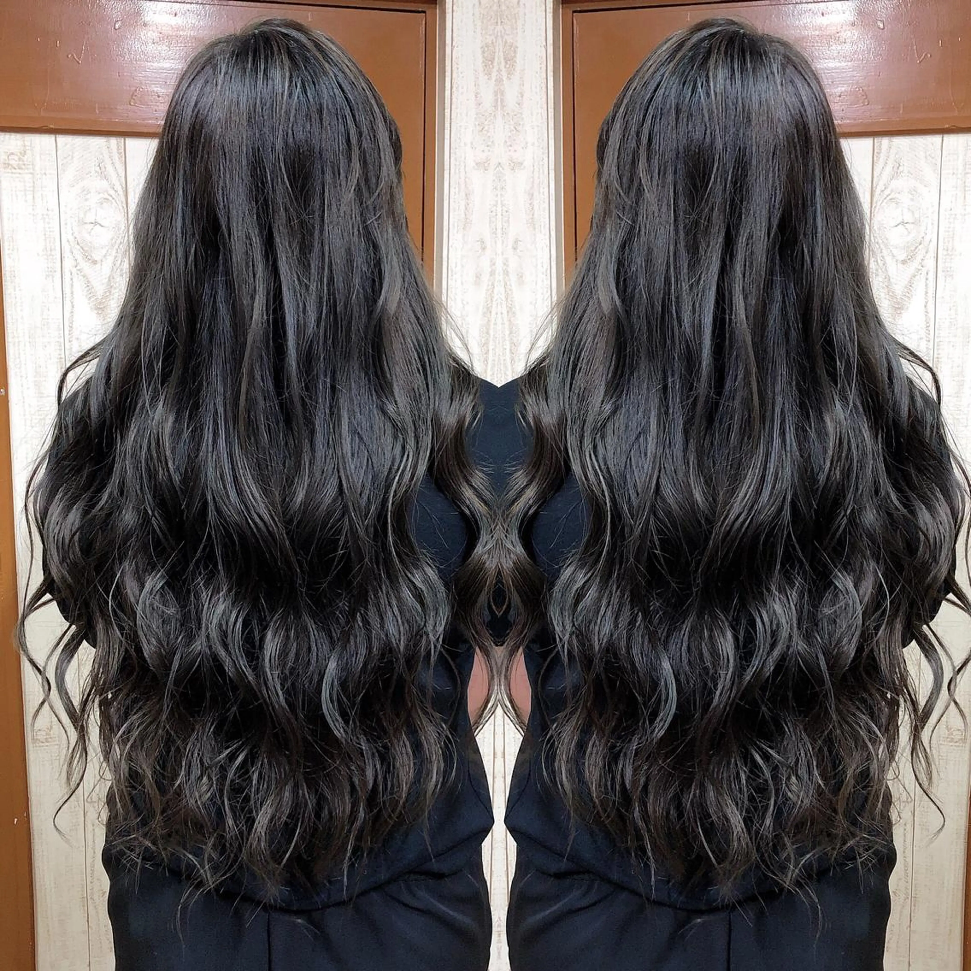 ロング カラー kr2s アメ村のヘアスタイル