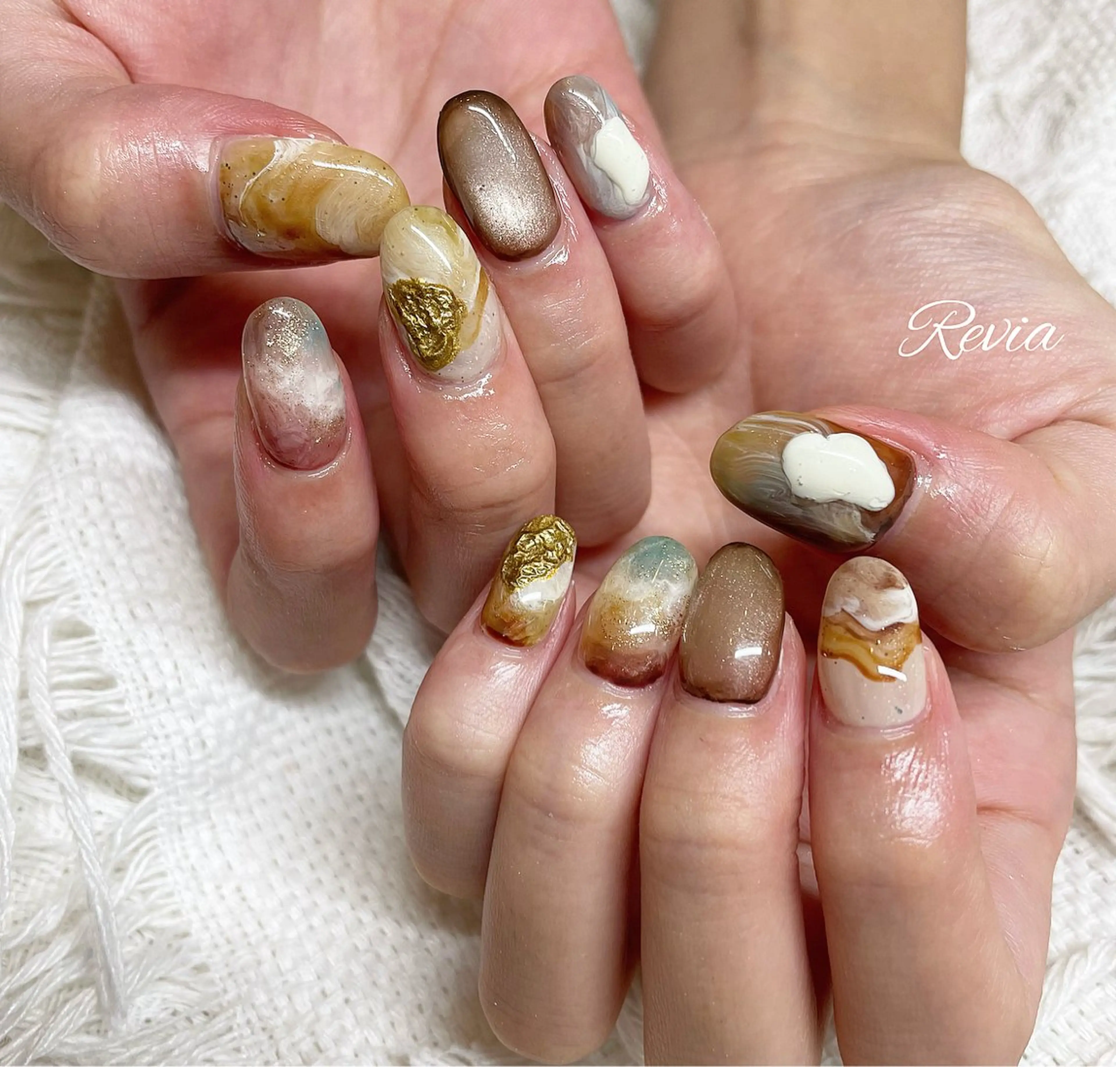 ネイル ハンドネイル revia所属・ERI Nailistのネイルデザイン