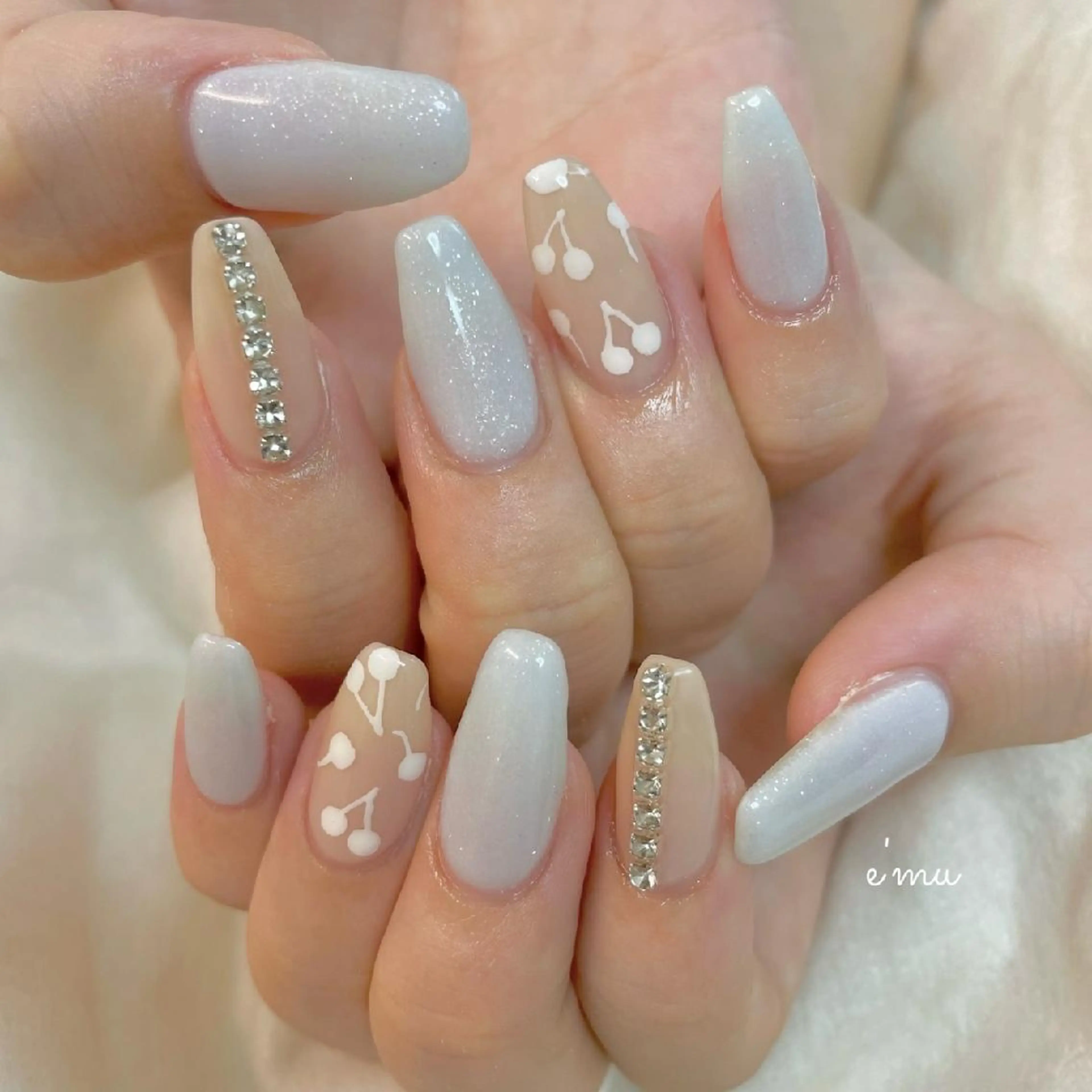 ネイル ガーリー 韓国ネイル nail salon e'mu💐のネイルデザイン