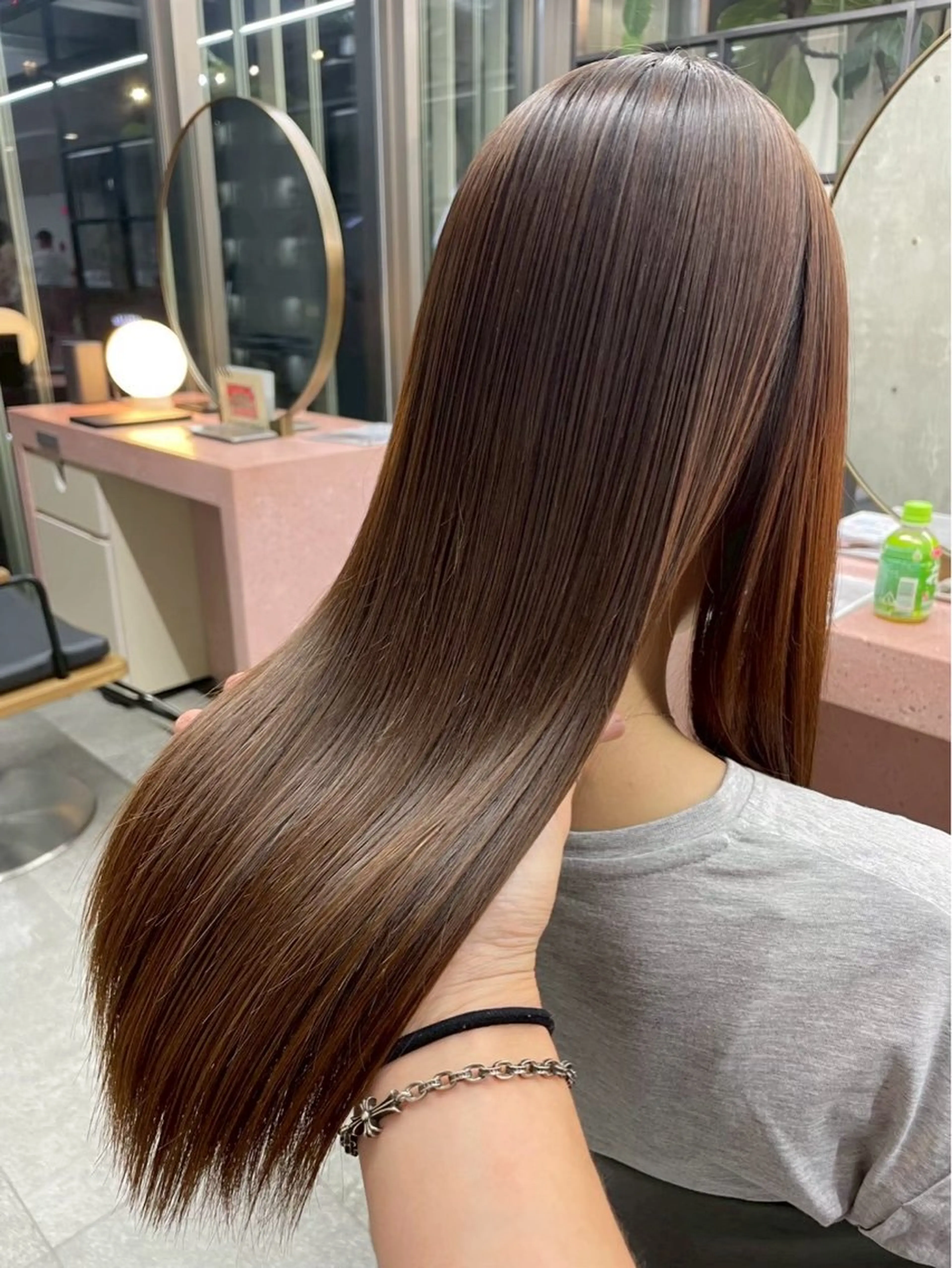 ロング パーマ/オリーブ/ 酸性ストレート/ゆなのヘアスタイル