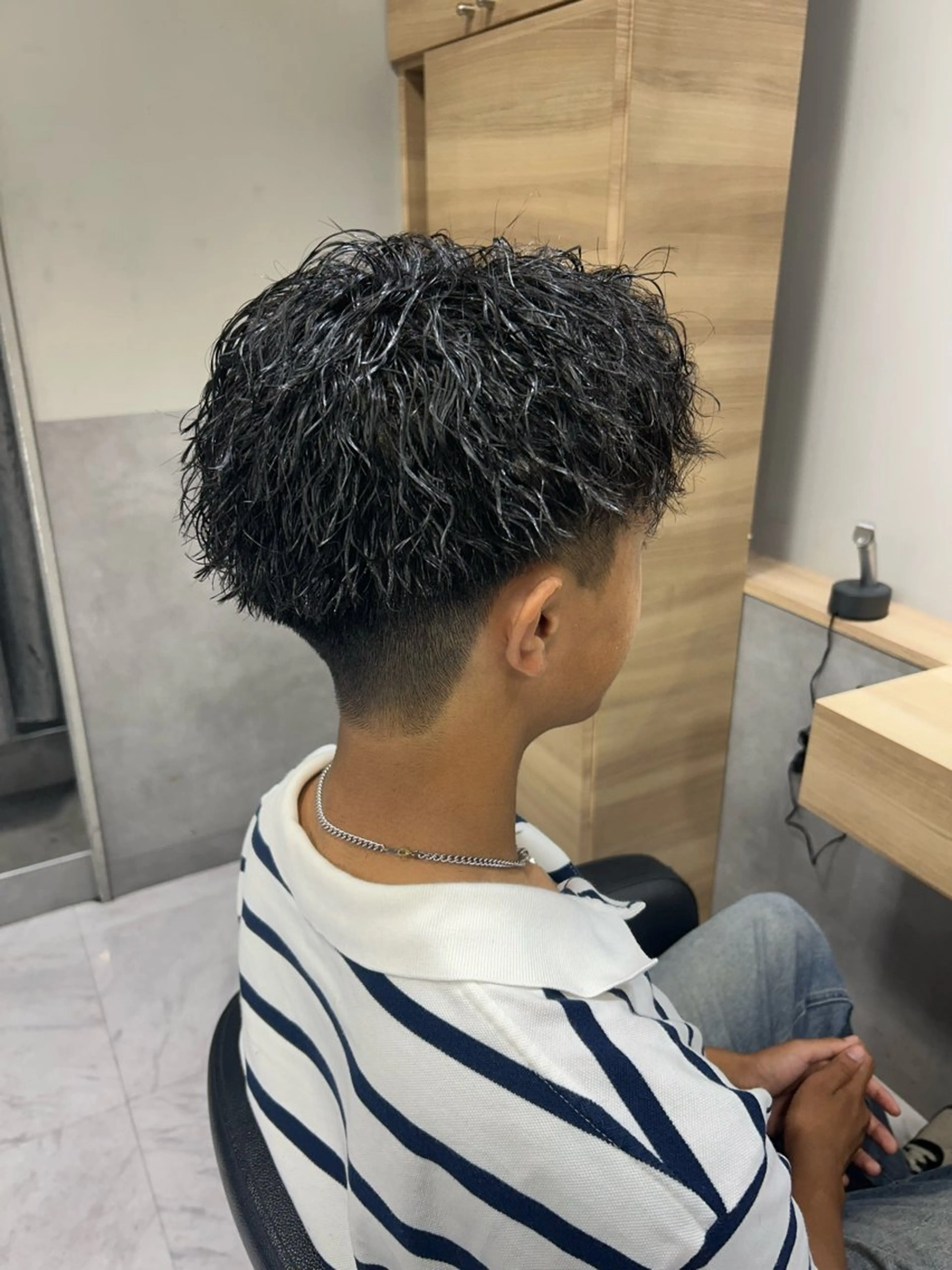 ショート メンズ メンズパーマ カット パーマ トリートメント RIKA💙パーマ 艶カラー💙のヘアスタイル