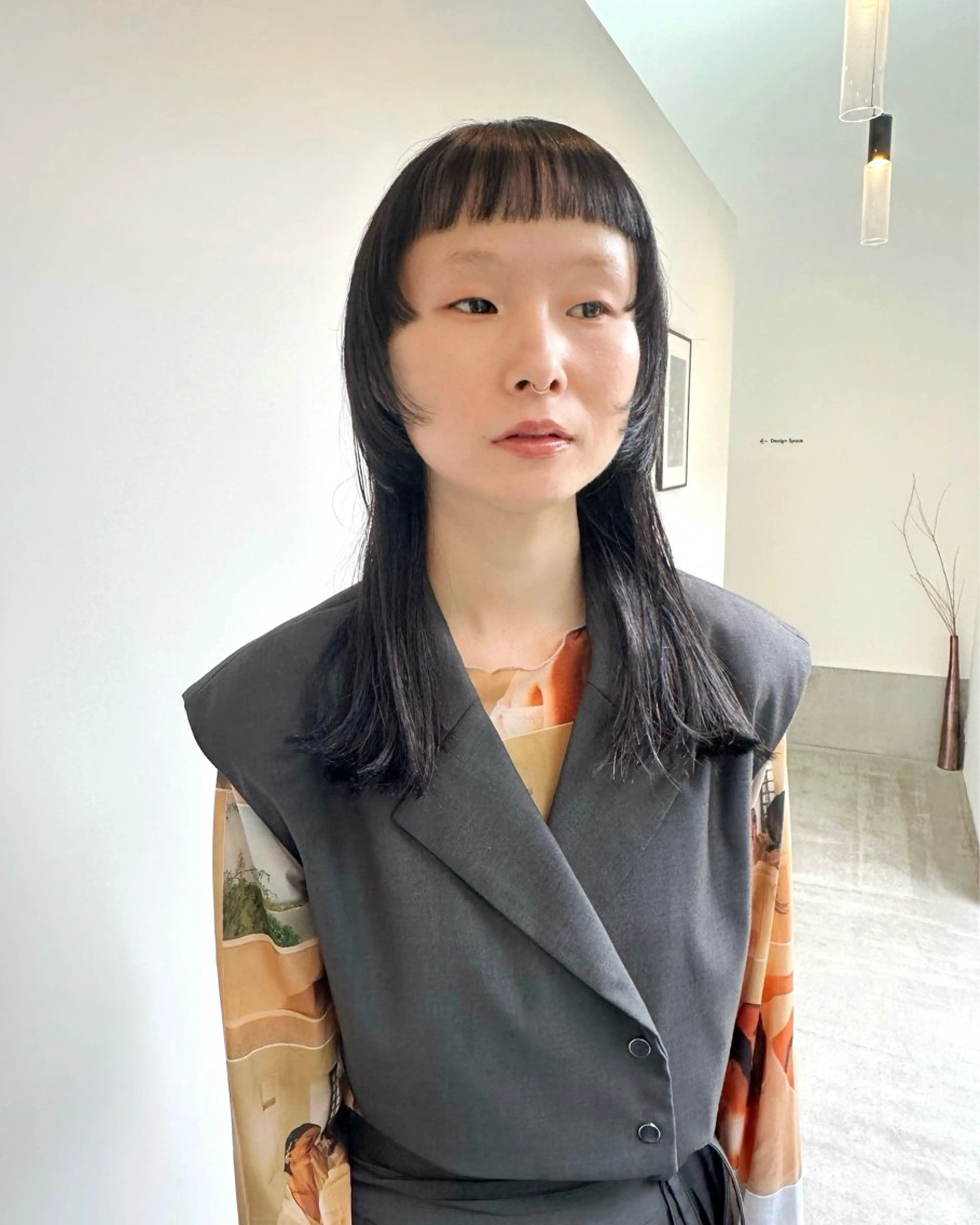 ミディアム カラー オン眉 カット ヘアカラー 榛地 渉馬のヘアスタイル