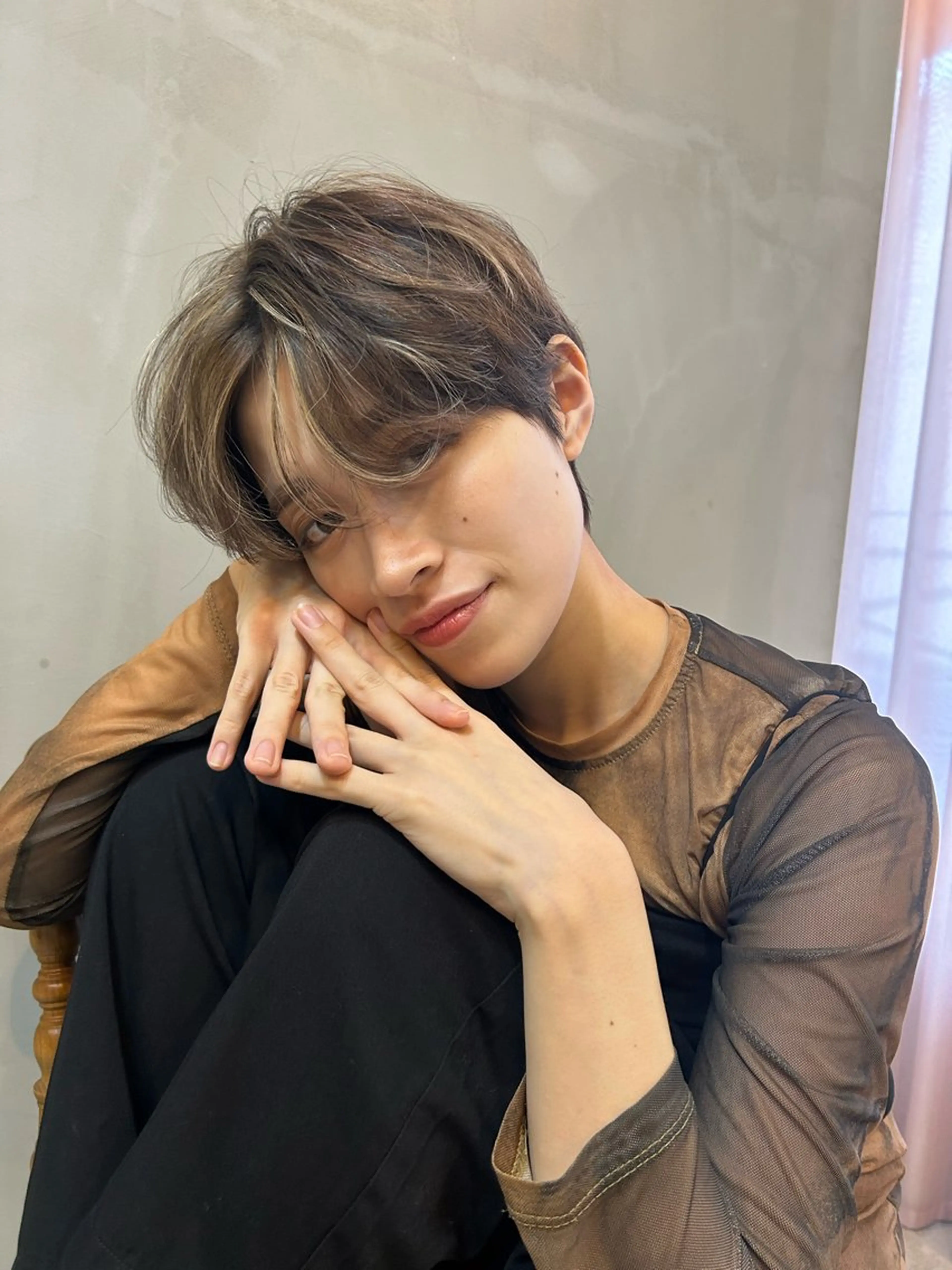 ショート カラー カット ヘアカラー トリートメント ショート/ボブ専門 宮脇美奈/南船場のヘアスタイル