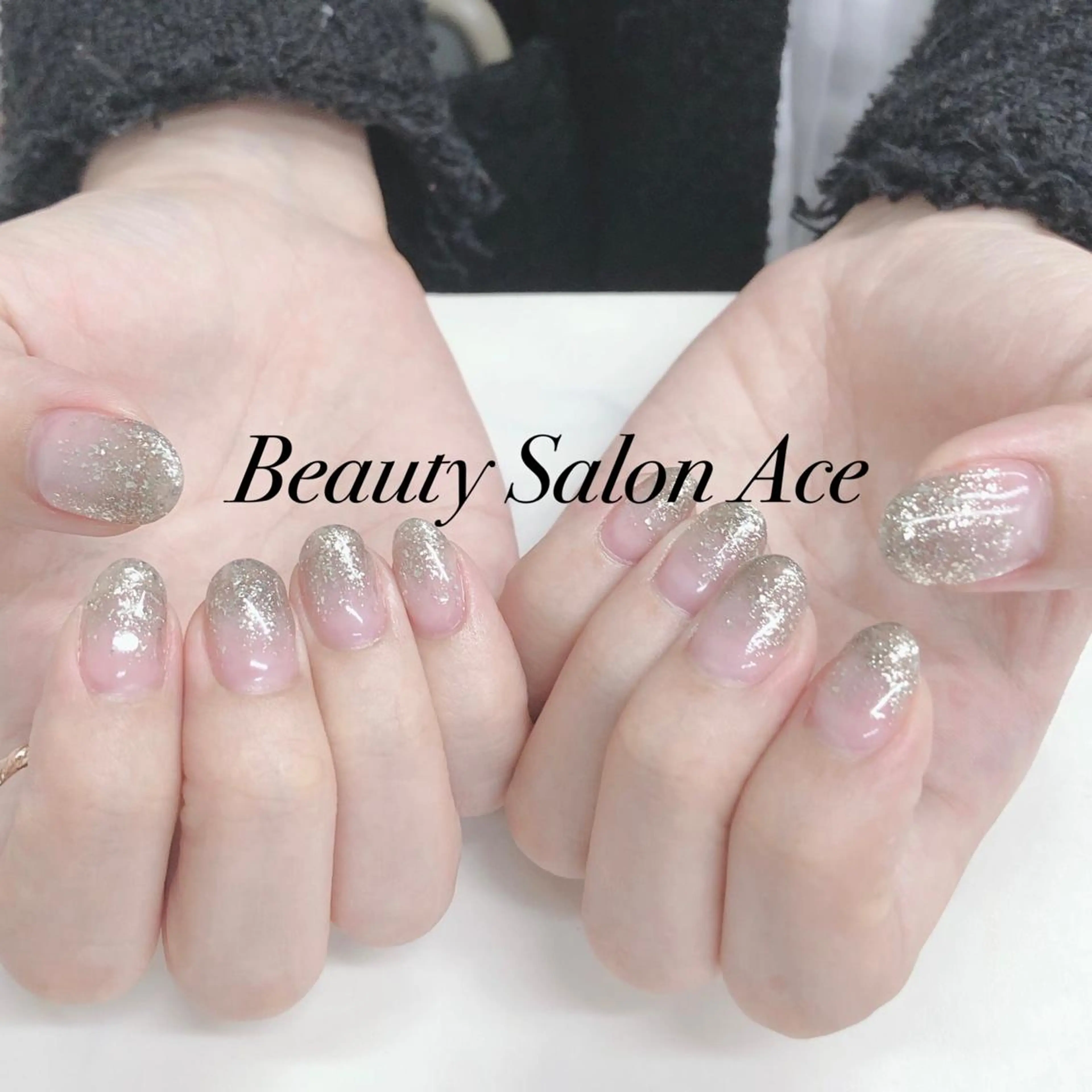 ネイル グラデーション ラメ(グリッター) ラメグラデーション メンズネイル 春ネイル ハンドネイル ハンドケア Beauty Salon Ace（ネイルサロン　エース）所属・池袋フィルイン Ace♡長さだしのネイルデザイン