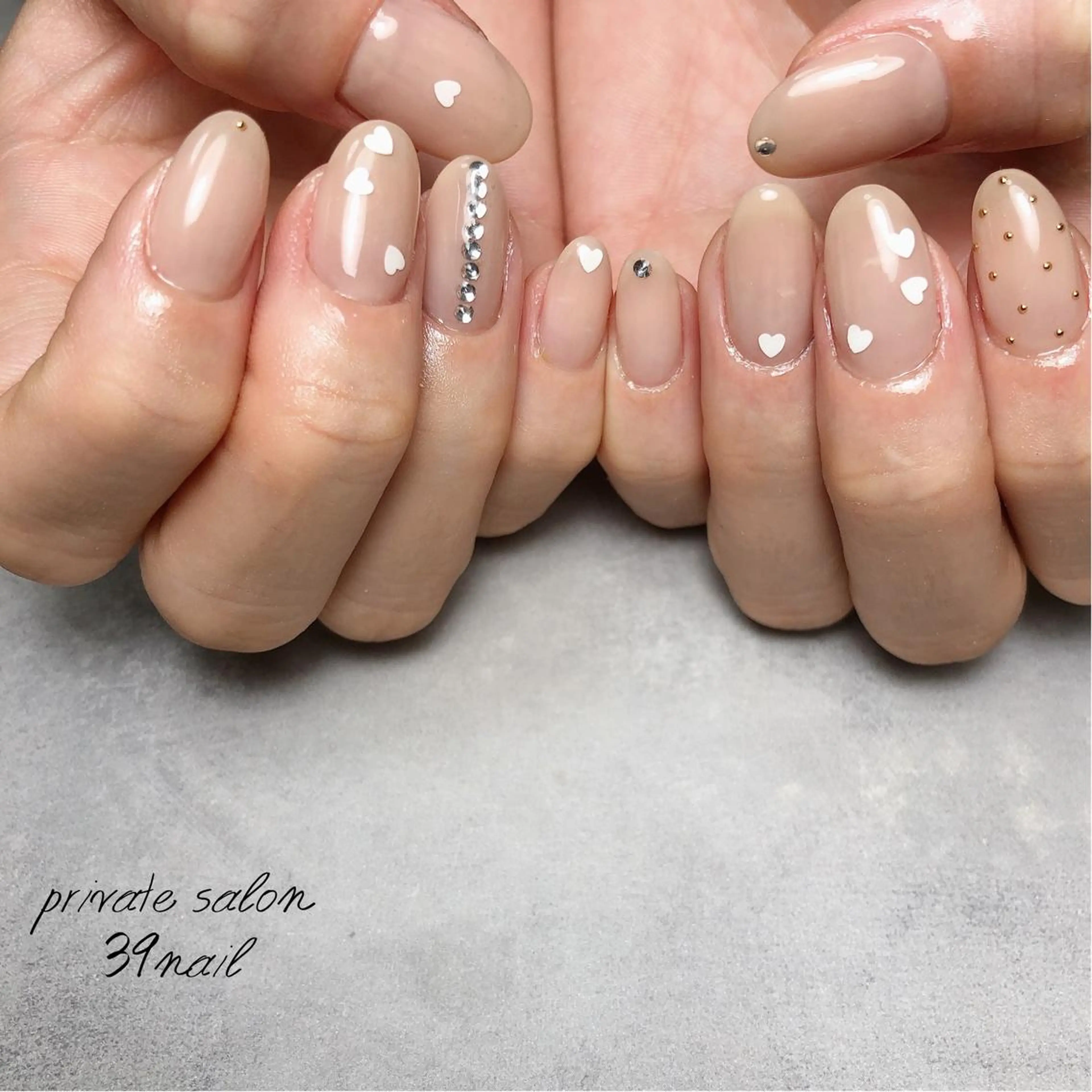 ミディアム ネイル ハンドネイル 京橋 【39nail】のネイルデザイン