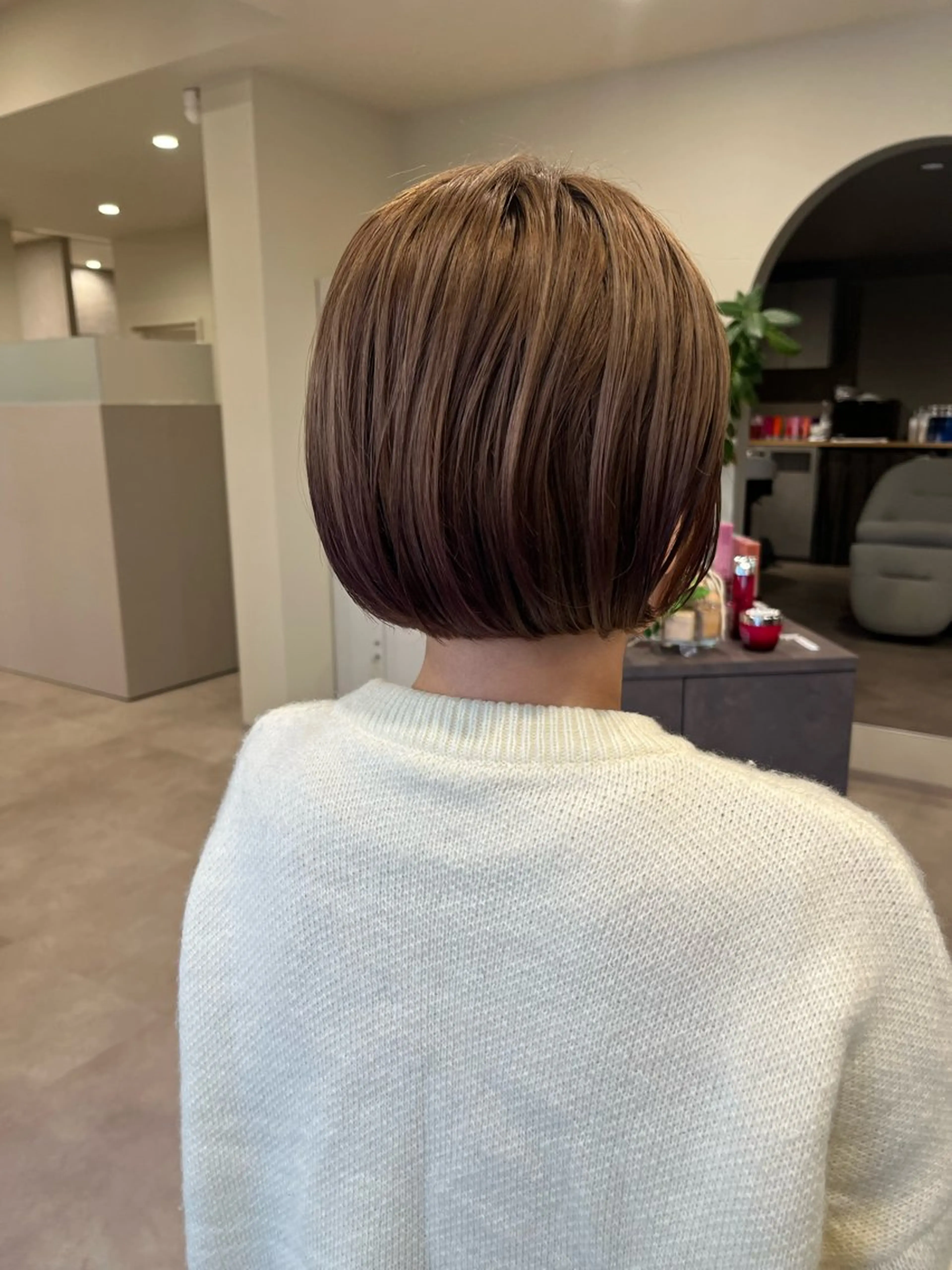 こだわりショートカット+艶カラーの写真