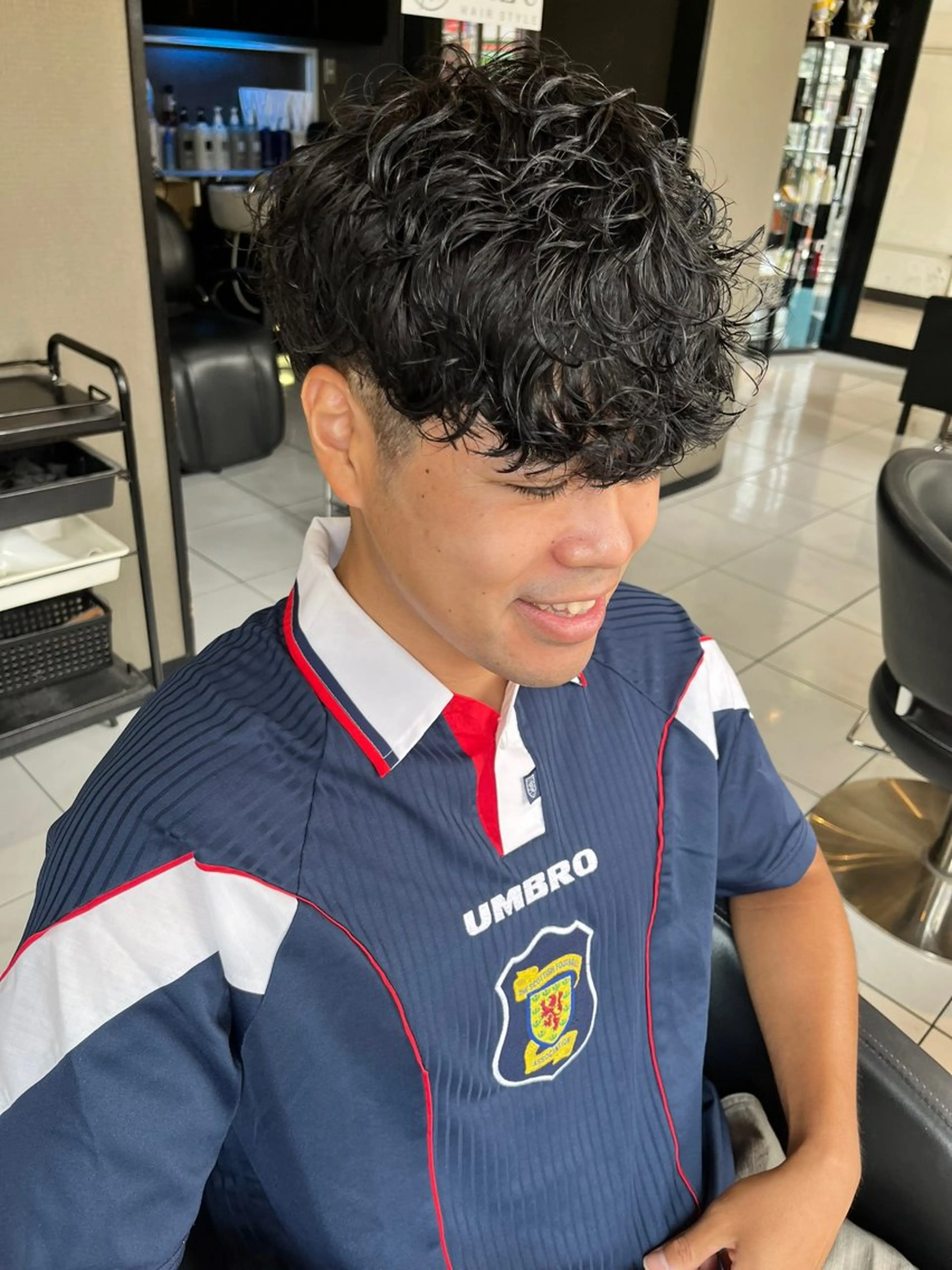 ショート パーマ メンズ メンズパーマ スペインカール カット パーマ メンズパーマの達人 🌟川内絵人のヘアスタイル