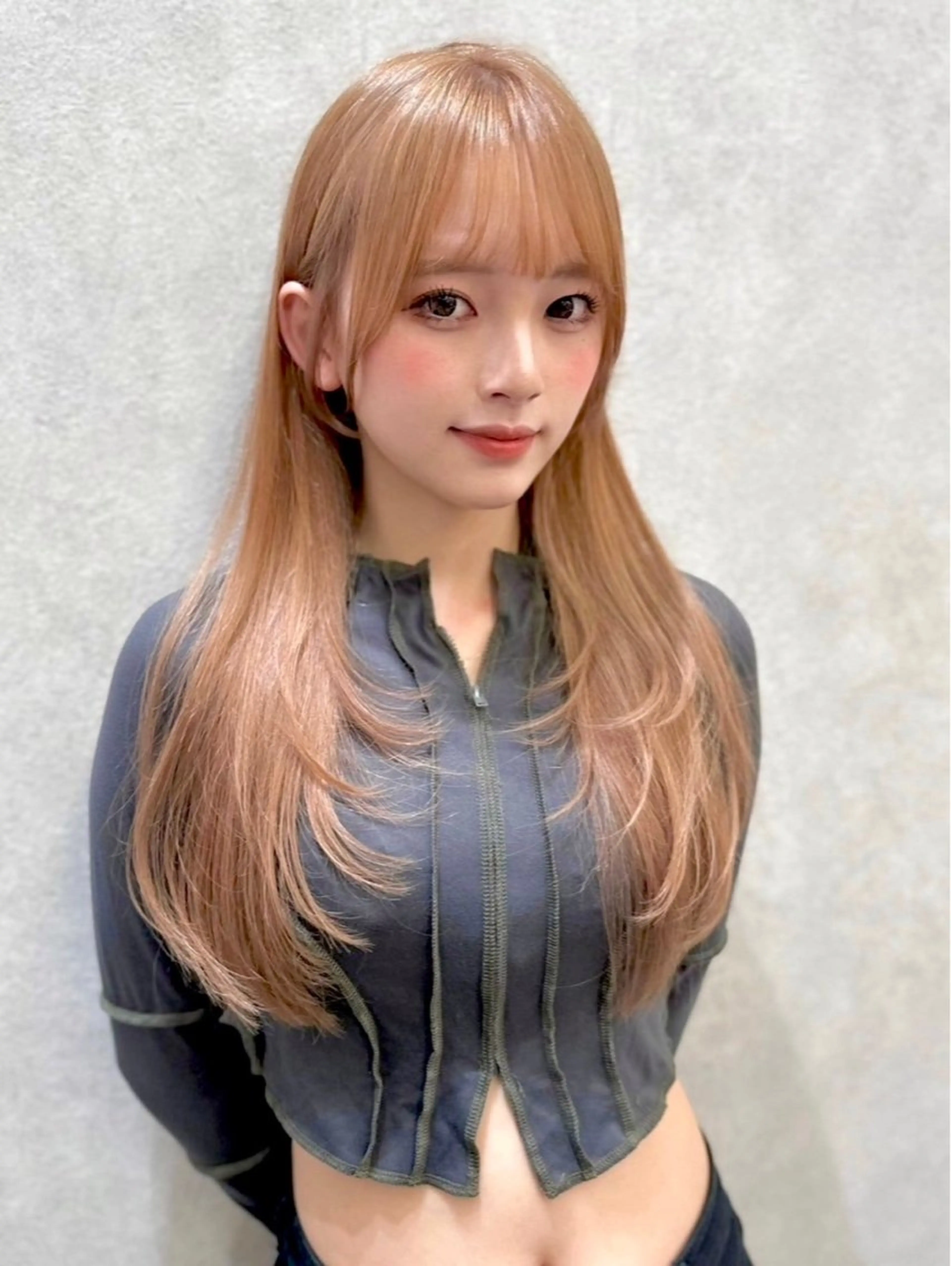 ロング カラー ヘアカラー トリートメント 韓国ヘア×髪質改善 サロンmareのヘアスタイル