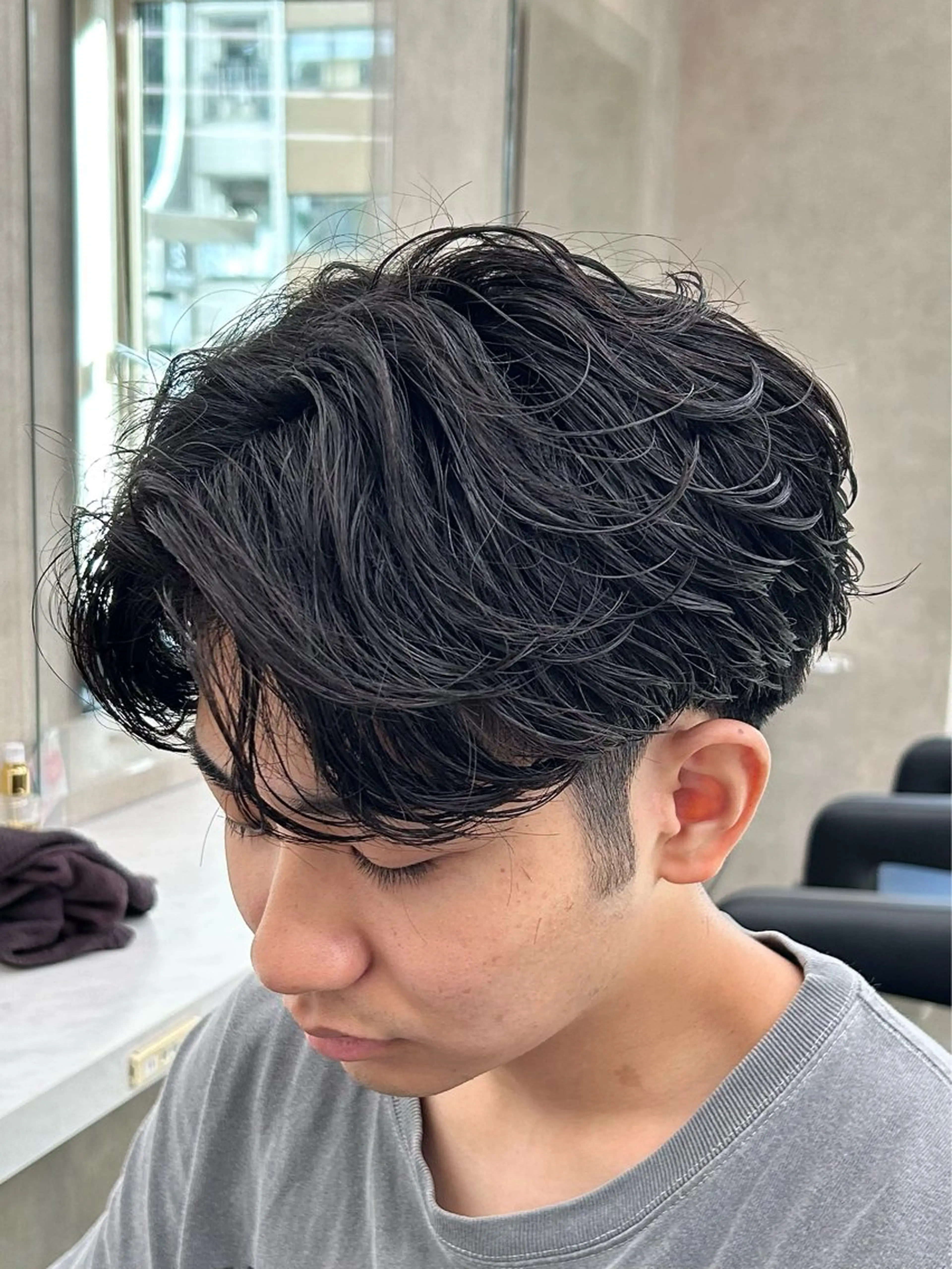 パーマ メンズ カット パーマ 🔷メンズセンターパ ートTAKUMI🔷のヘアスタイル