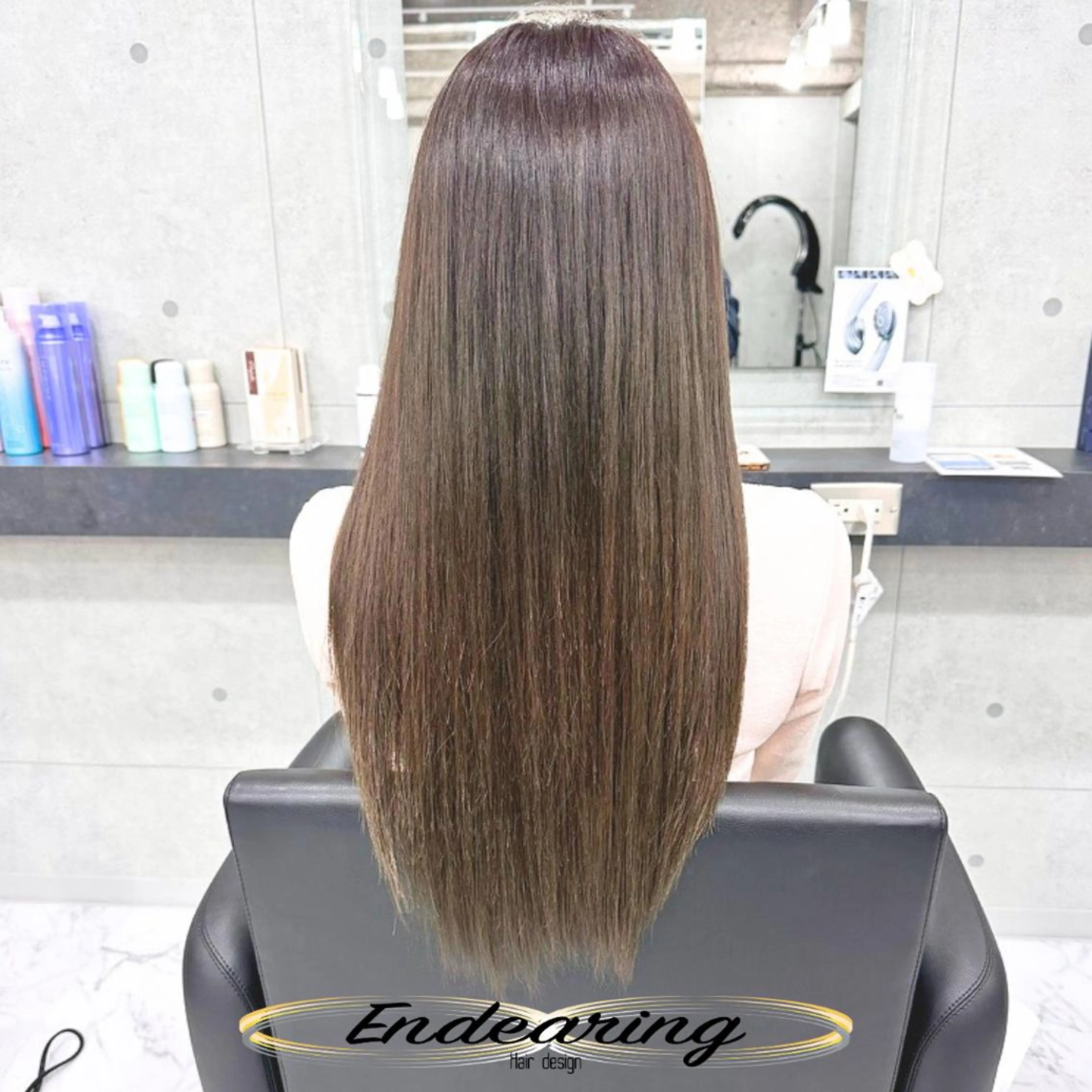 カラー ベージュカラー 透明感カラー オリーブベージュ カット ヘアカラー Endearing 銀座/レイヤーカットのヘアスタイル