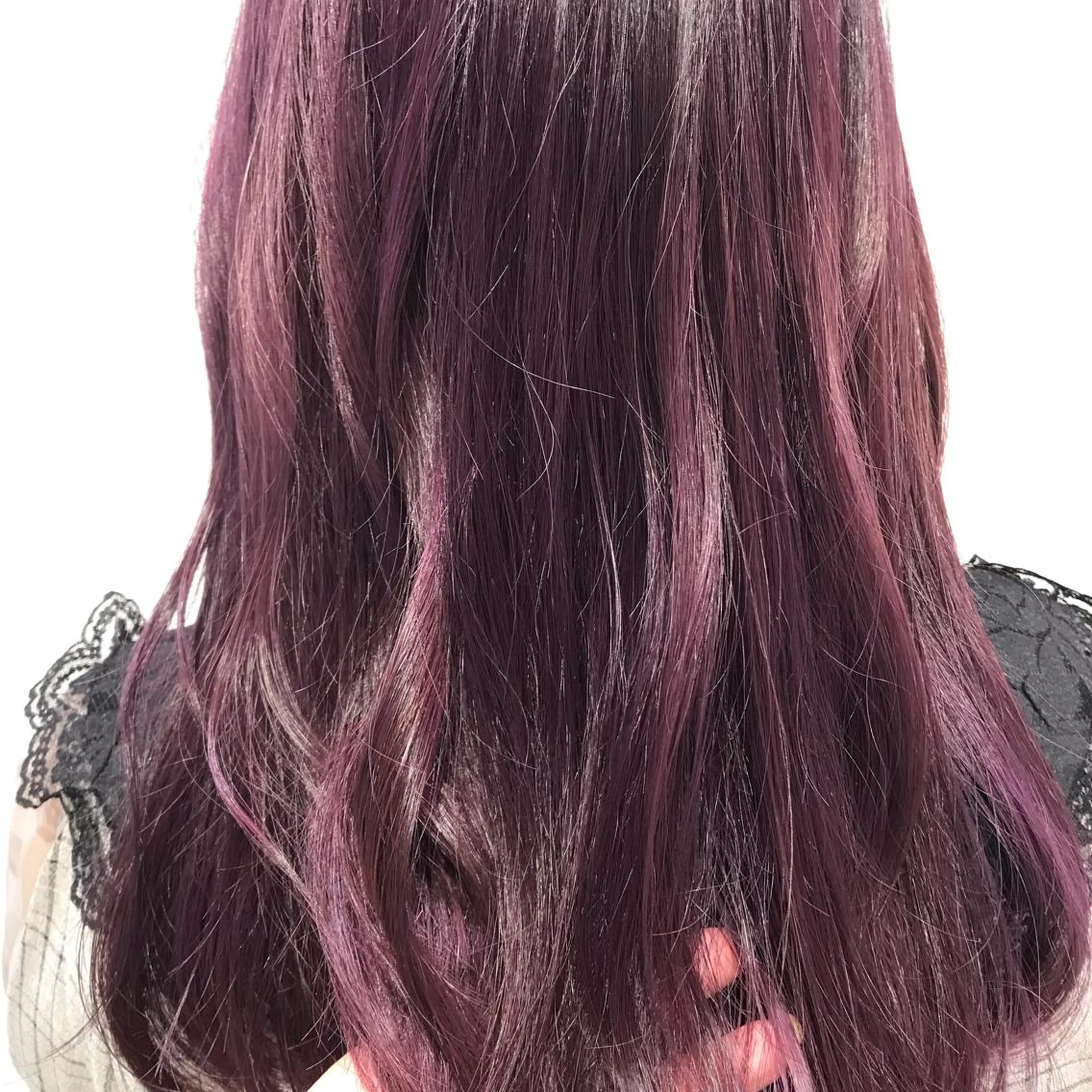 セミロング カラー イルミナカラー ラベンダーカラー ラベンダーピンク ピンクカラー 暖色カラー🌹 中山由梨のヘアスタイル