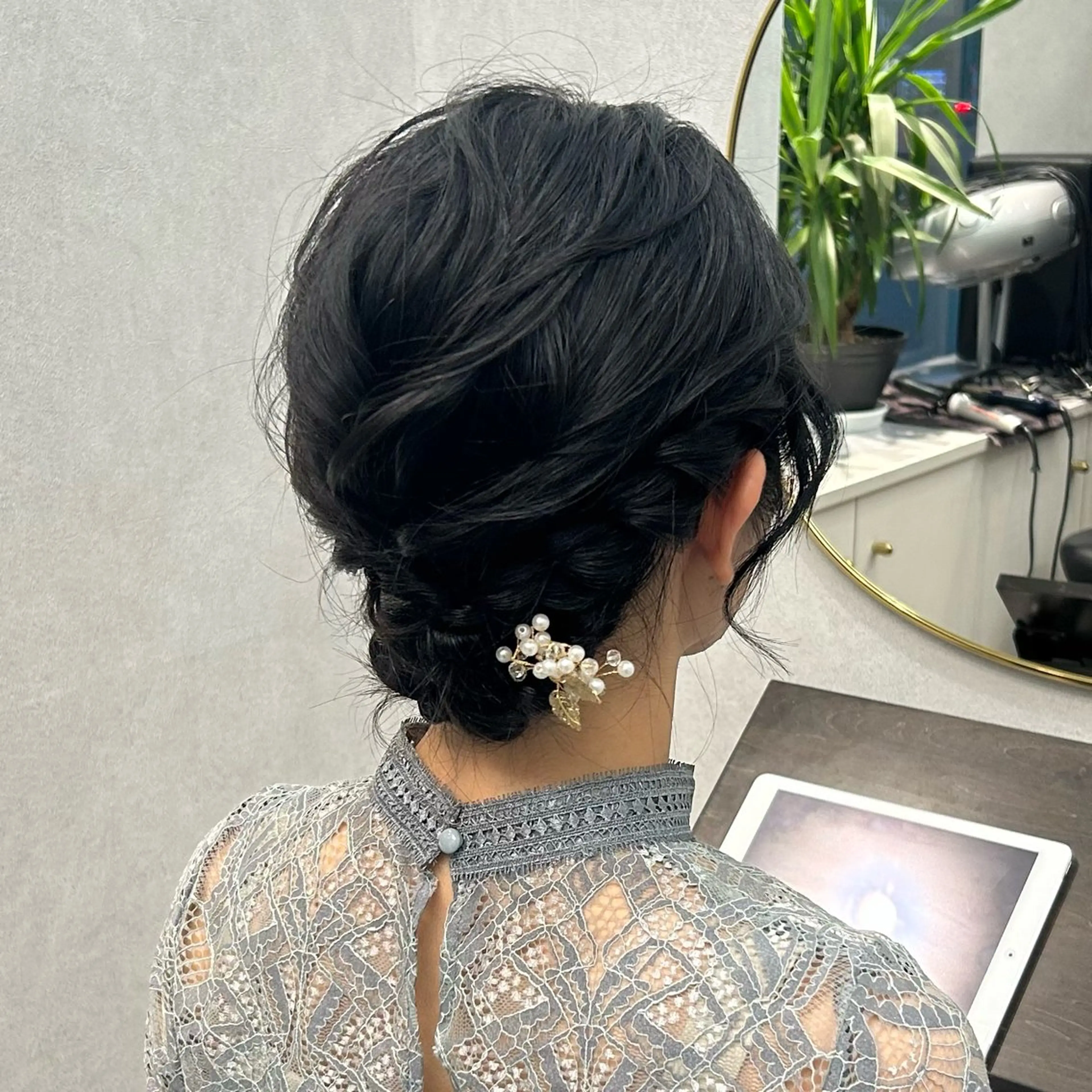 ミディアム ヘアアレンジ ヘアセット sita stylist　あみのヘアスタイル