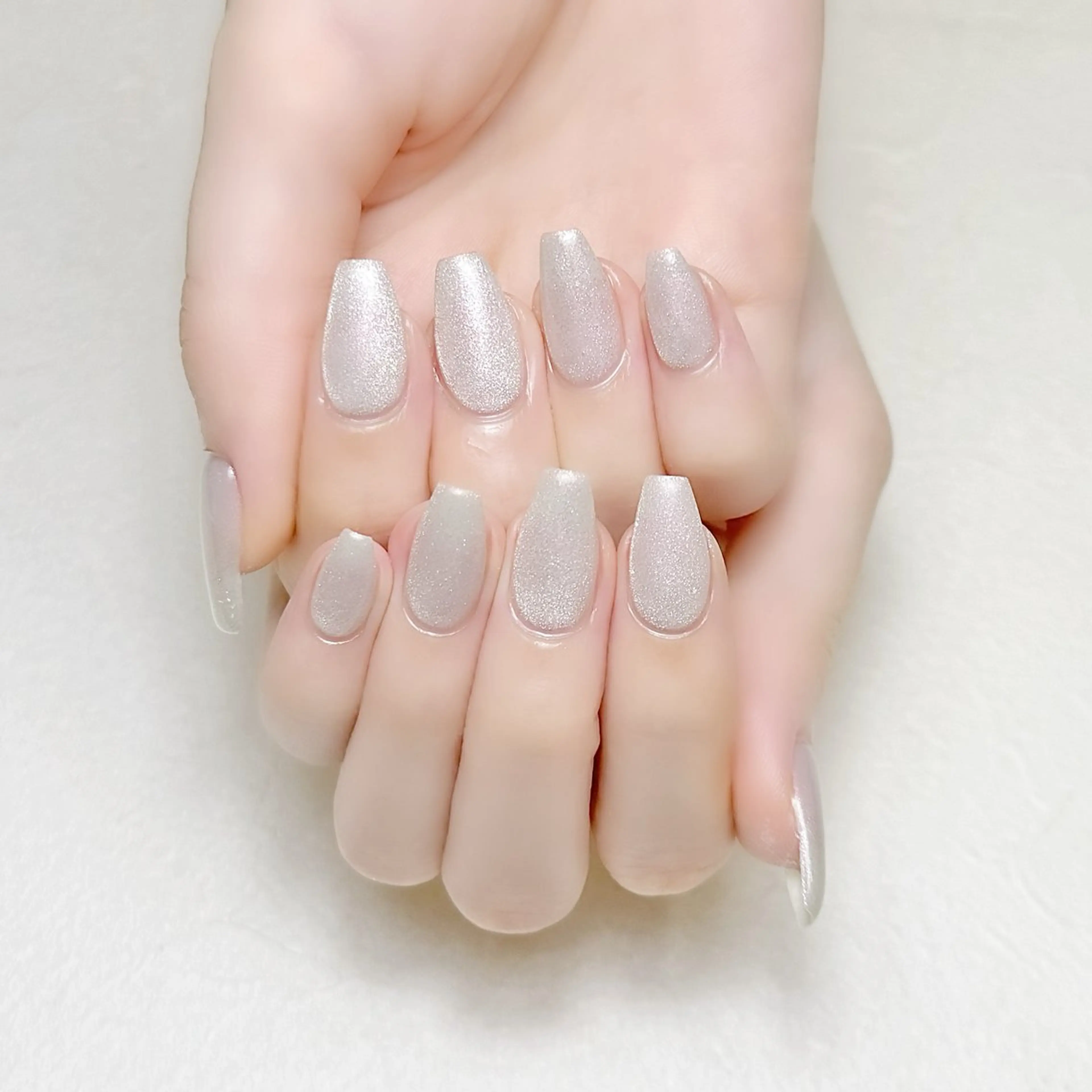 ネイル マグネットネイル オフィスネイル ワンカラーネイル シルバー 夏ネイル rouse nail RISATOのネイルデザイン