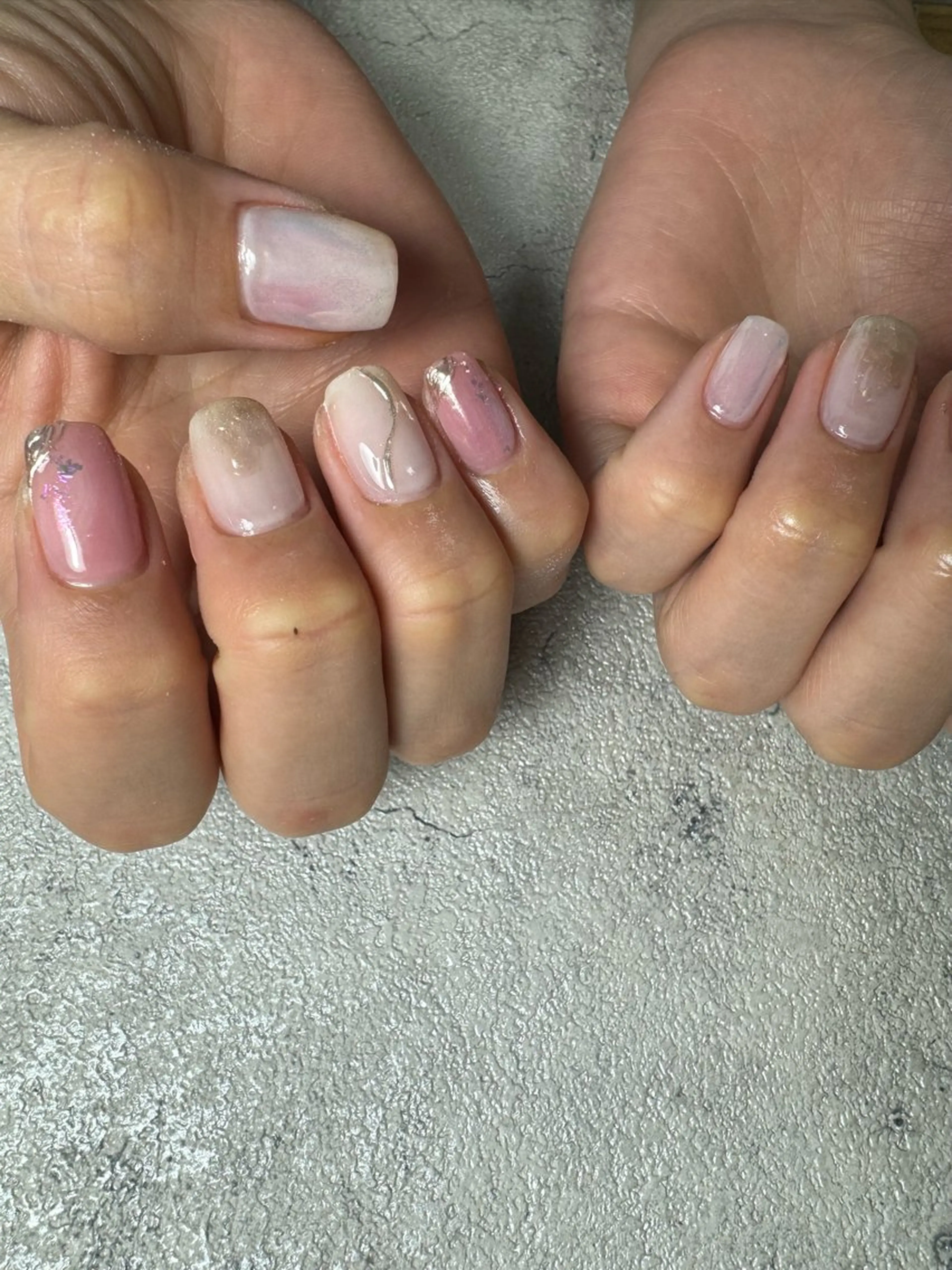 ネイル ジェルネイル 持ち込み ニュアンスネイル オフィスネイル パラジェル ハンドネイル flowers nailのネイルデザイン