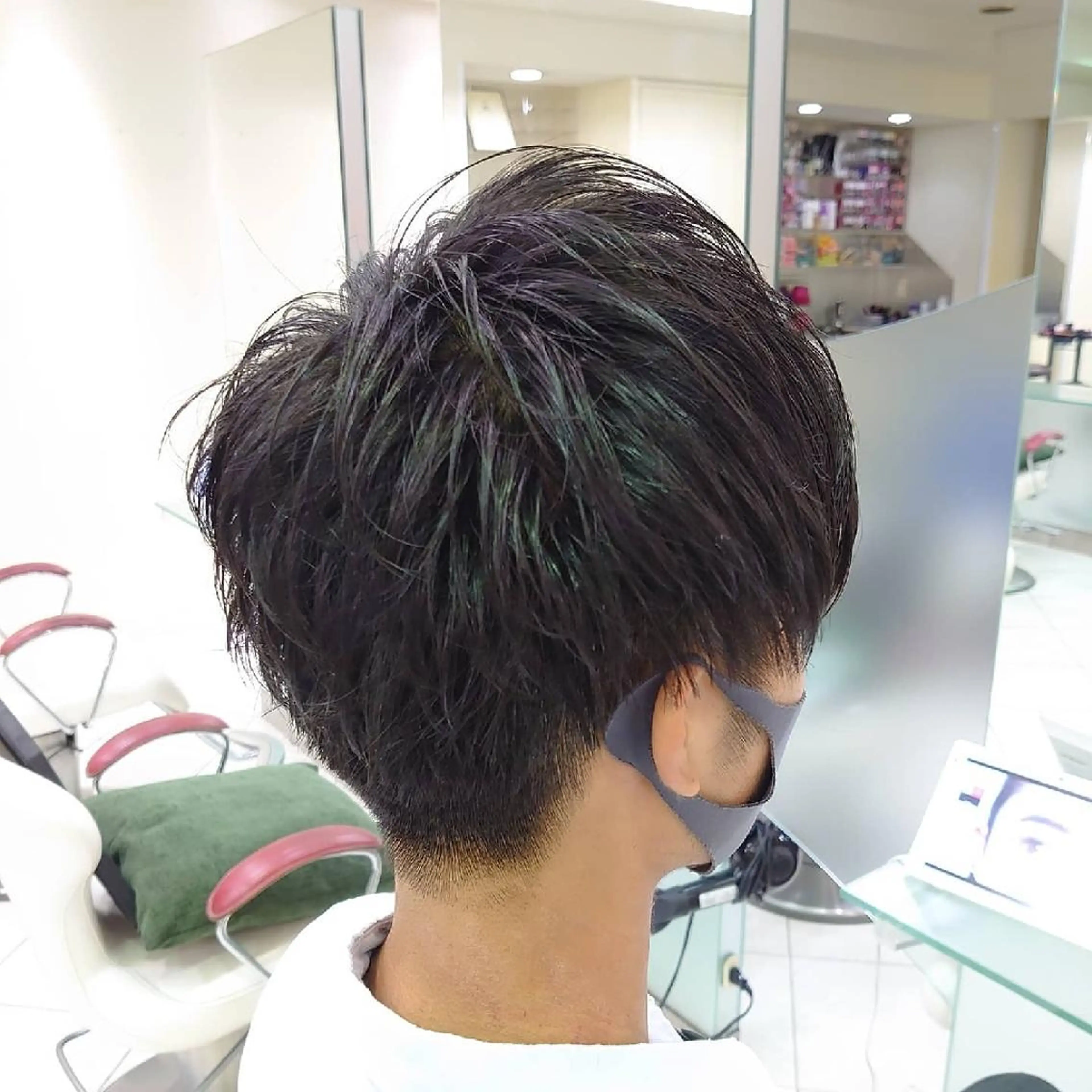 ショート パーマ メンズ アップバング マッシュ メンズパーマ 🐺一ノ瀬 凌 / デザインウルフ🐺のヘアスタイル