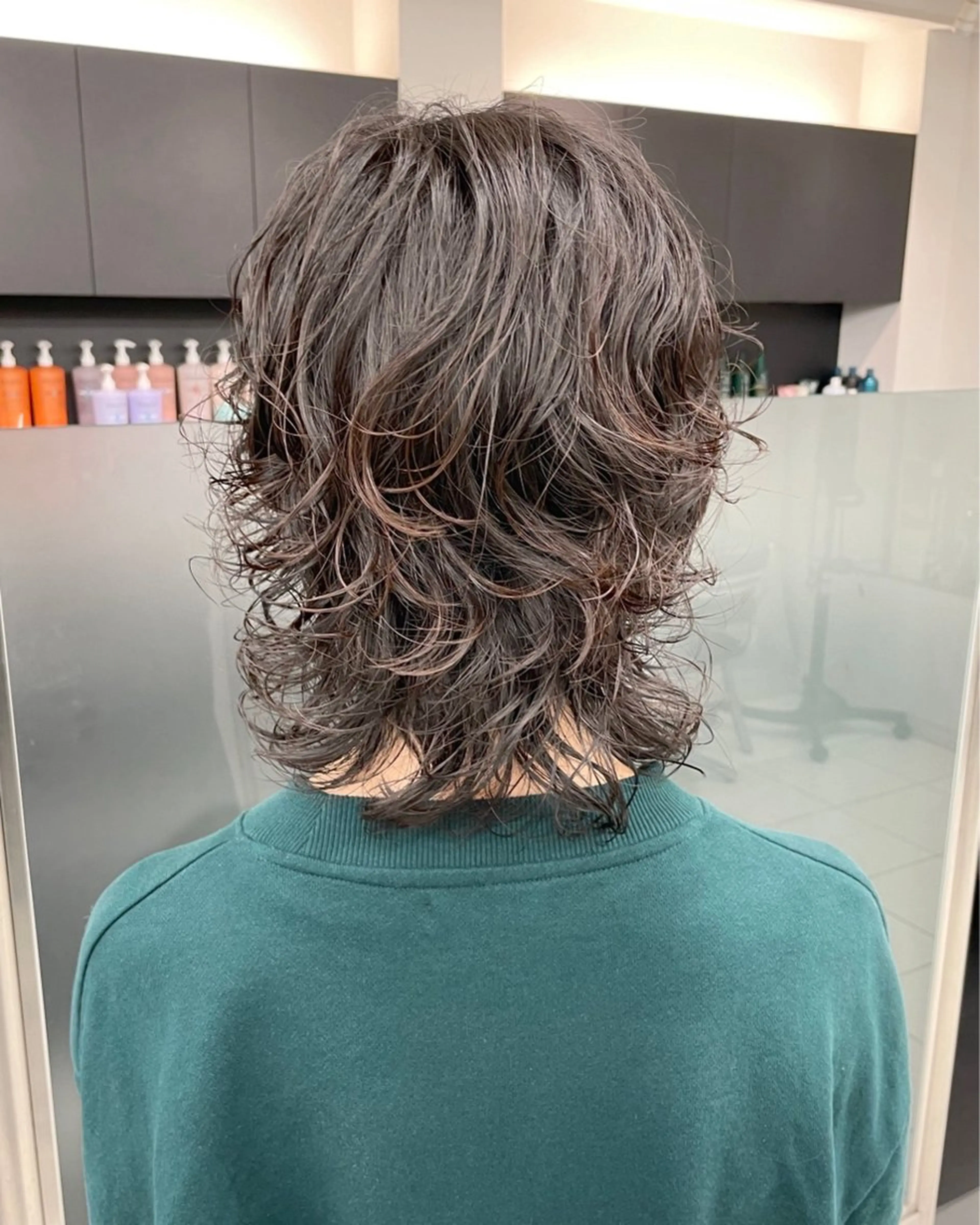 ミディアム パーマ 【本日完全無料】 キサヌキミワのヘアスタイル