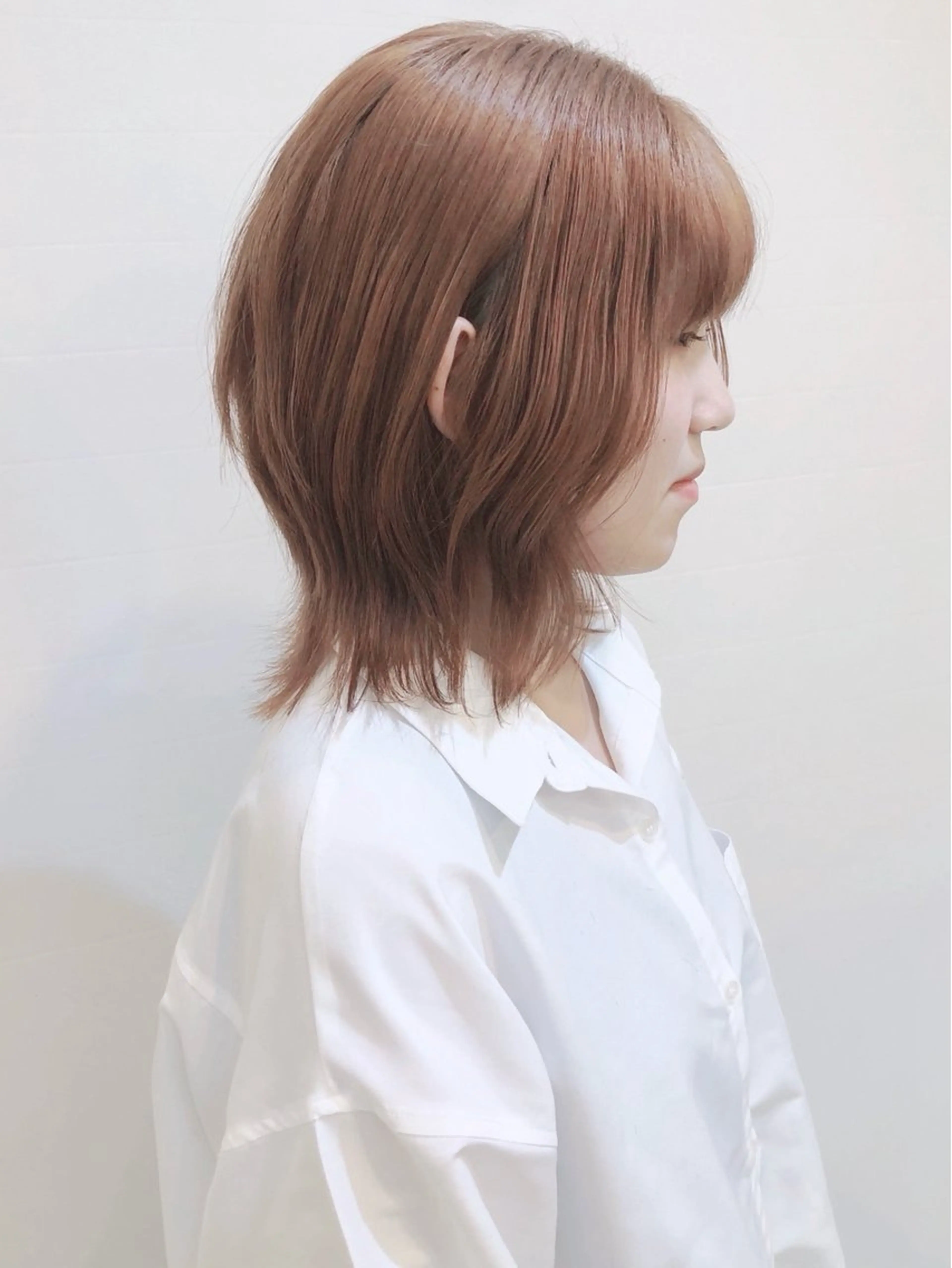ミディアム レイヤーカット ウルフカット ウルフレイヤー カット ウルフ／パーマ 🐺🌀寺門和紗のヘアスタイル