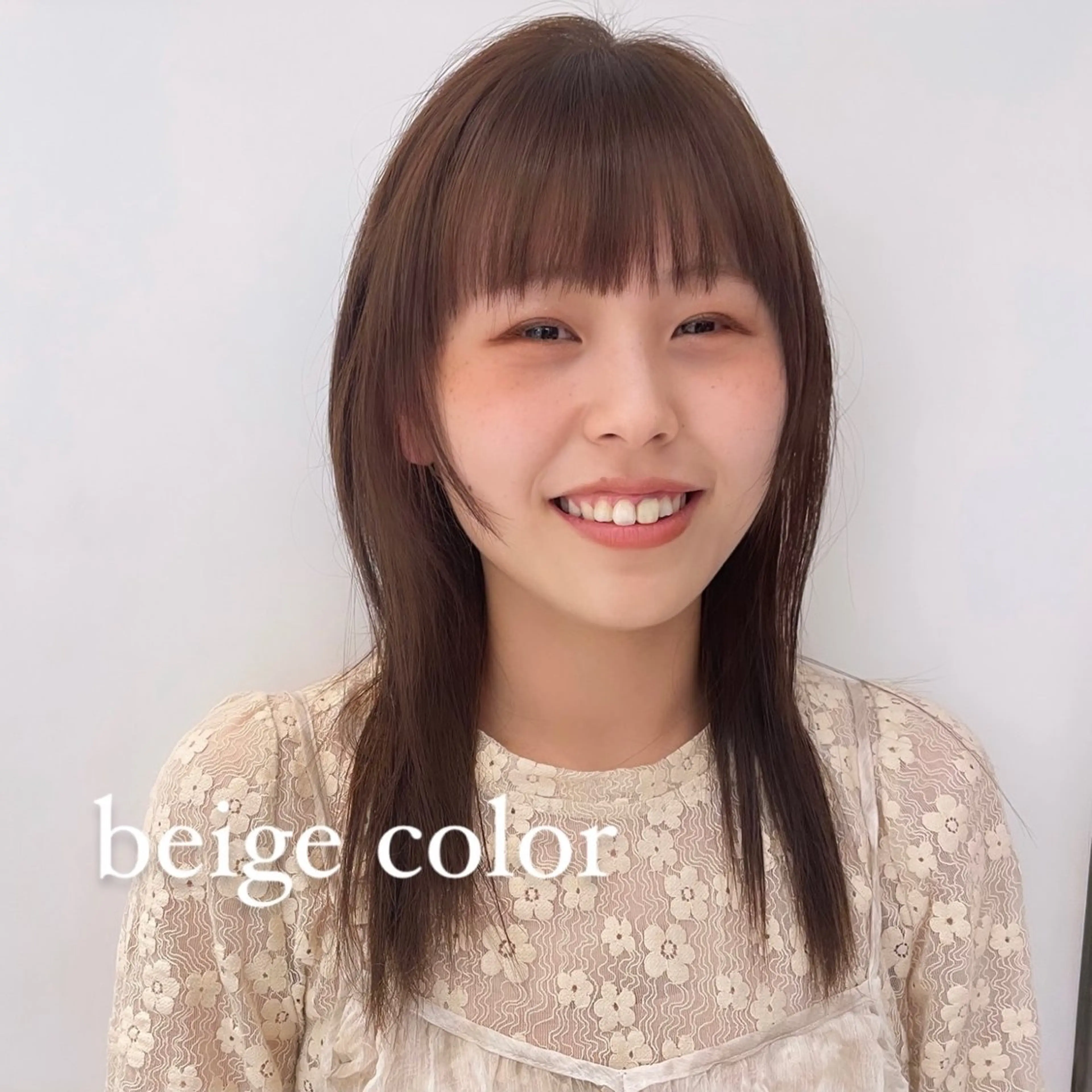 ミディアム カラー カット ヘアカラー ボブパーマ ♡ヨシカワハナコのヘアスタイル