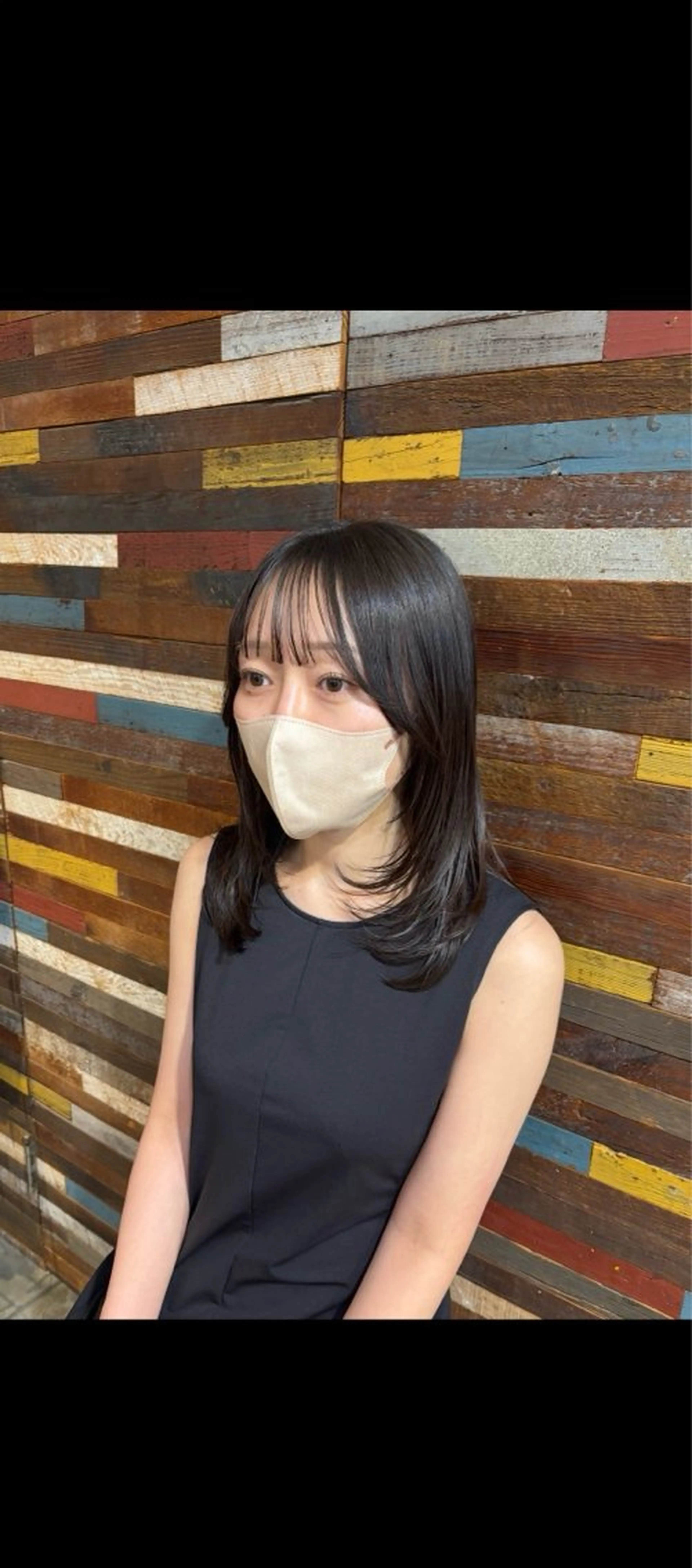 ミディアム カラー パーマ ヘアアレンジ 吉祥寺／ミディアム レイヤーカサイリリコのヘアスタイル