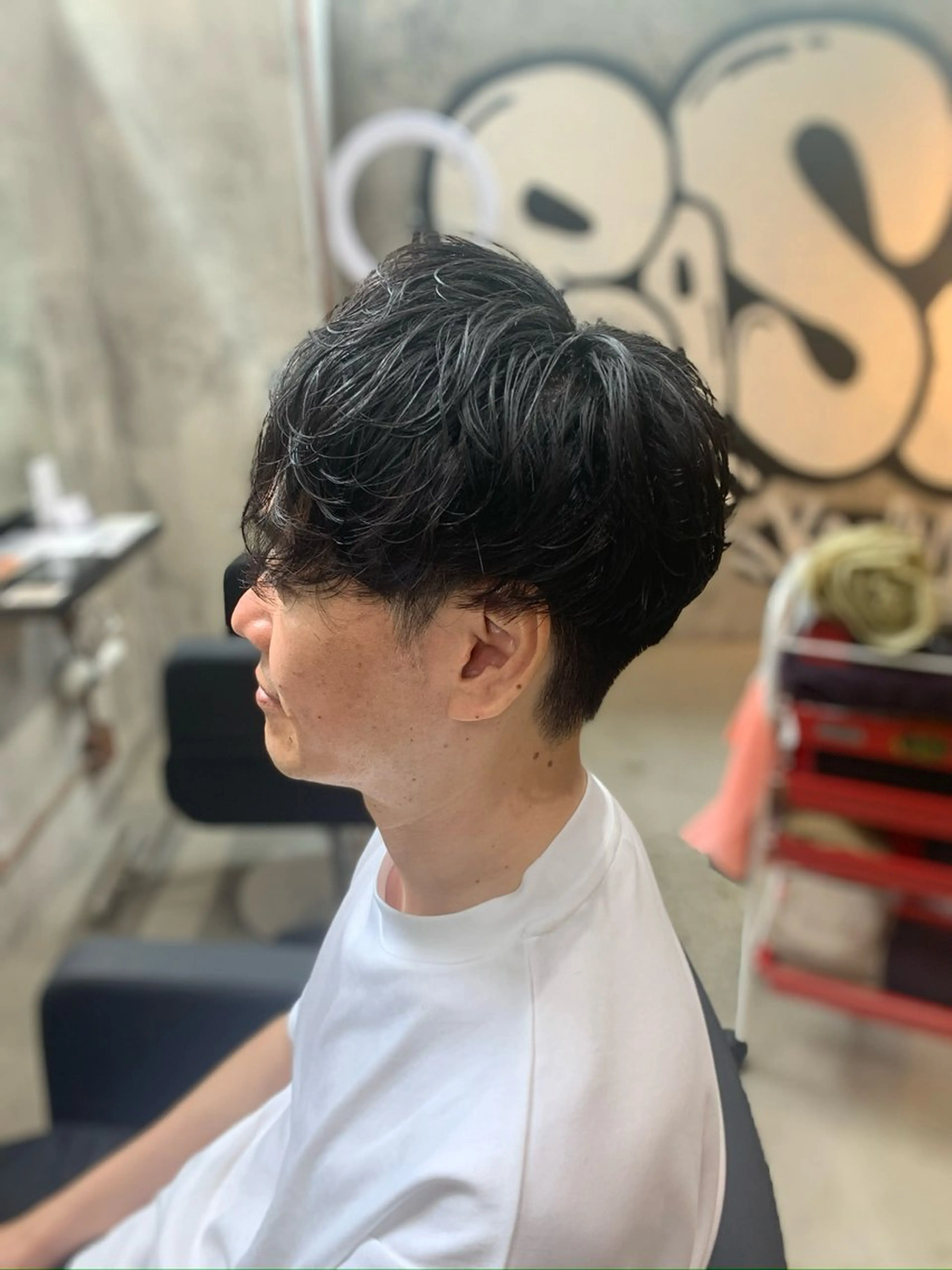パーマ メンズ マッシュ メンズパーマ ニュアンスパーマ カット パーマ ⚡️メンズパーマ特化 mens支持◎/忠地のヘアスタイル