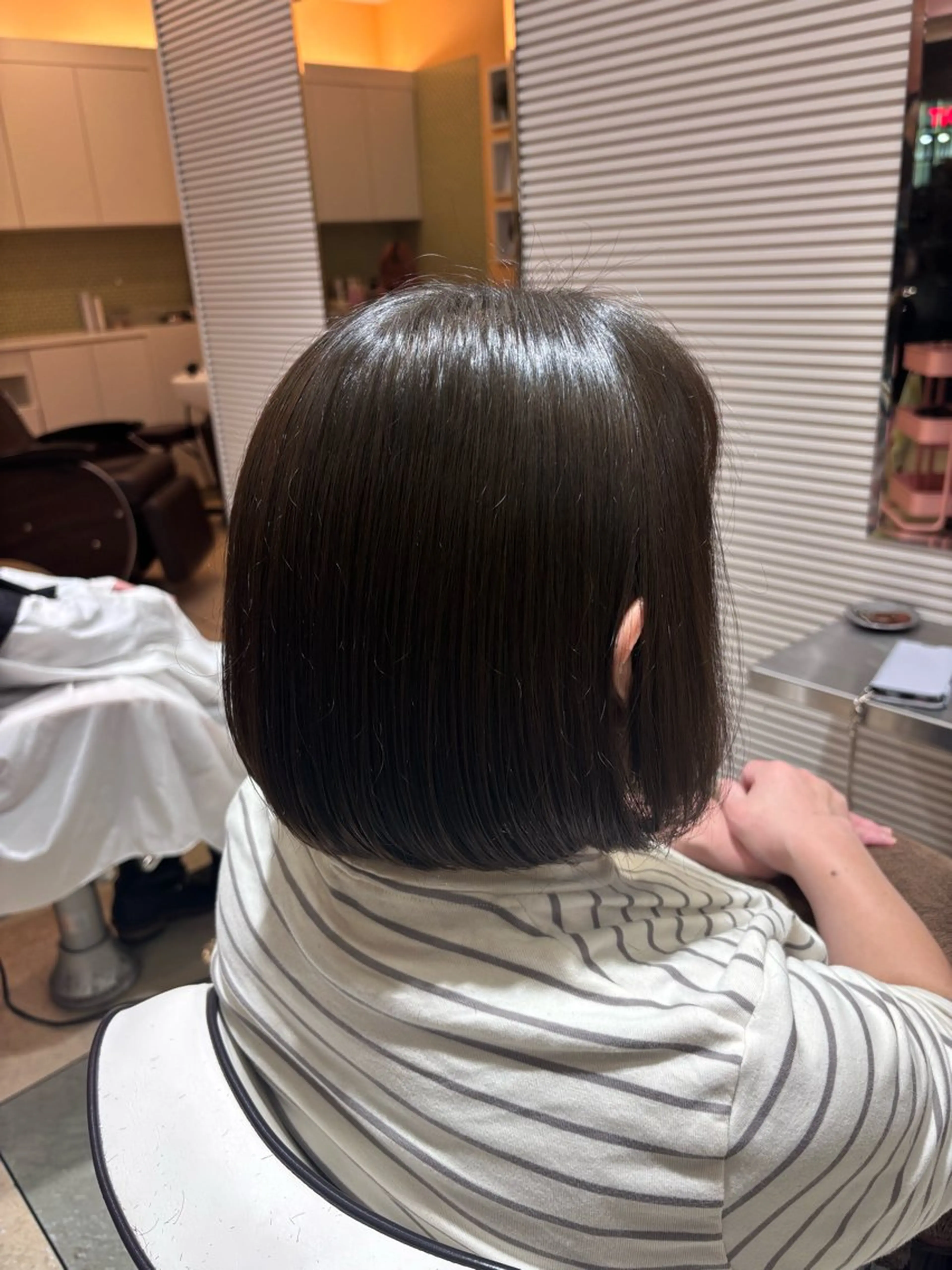 ショート カット トリートメント ベージュカラー⌇﻿ くびれヘア.𐙚心音のヘアスタイル