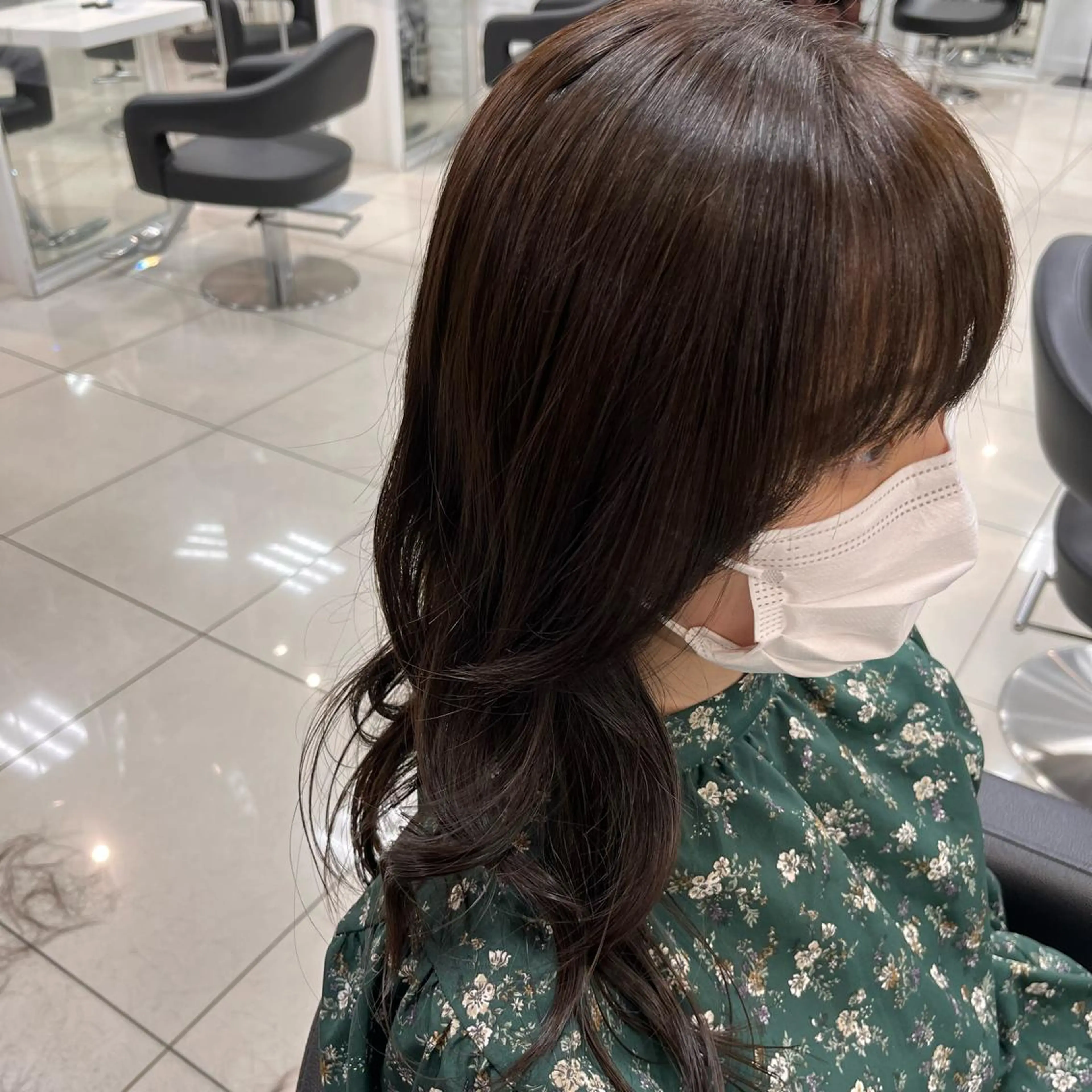セミロング サイドバング 小顔カット メンズ縮毛矯正🦊ハ イトーン　RYOKAのヘアスタイル