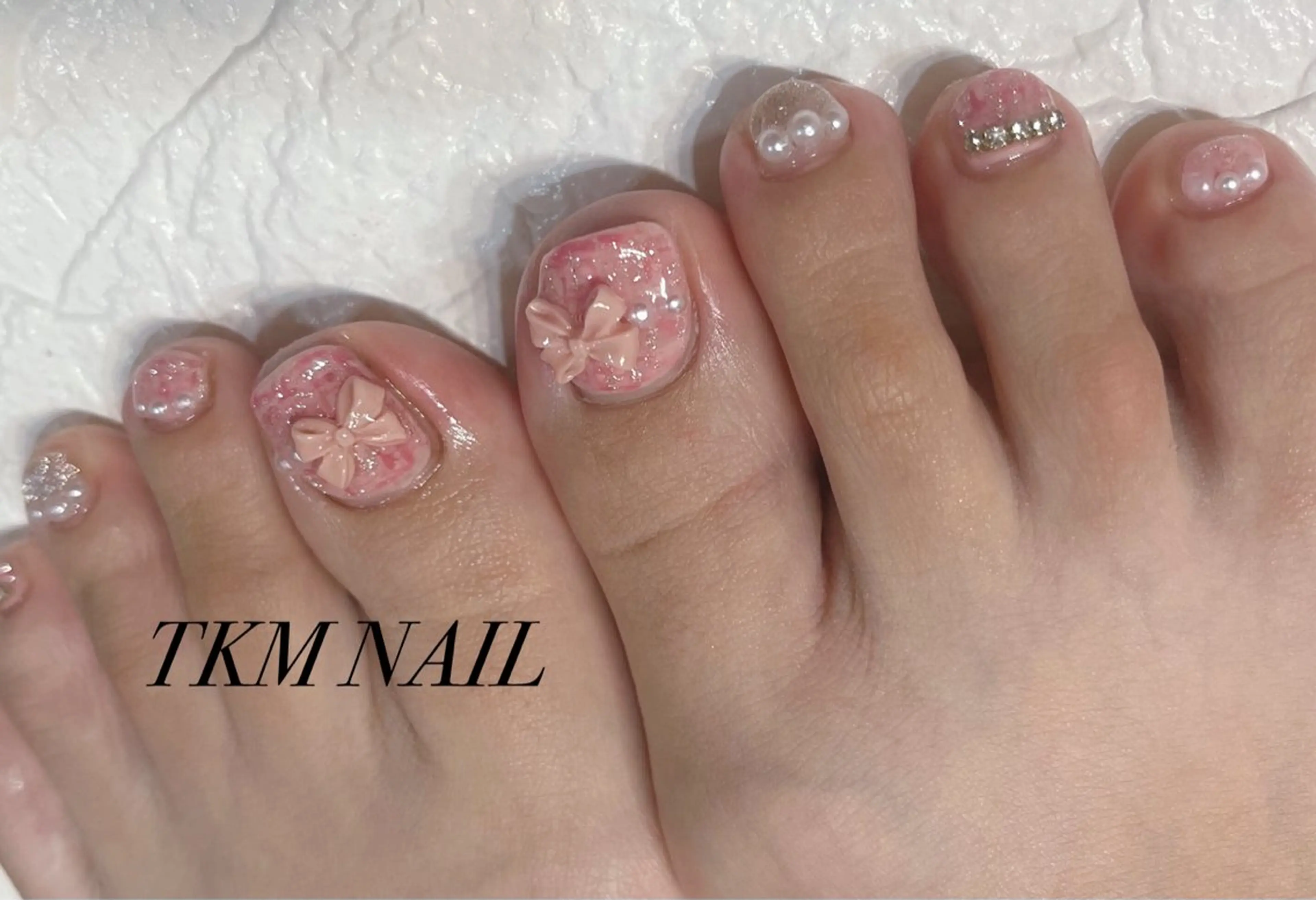 ネイル アートネイル 持ち込み ツイードネイル ______ TKM  NAILのネイルデザイン