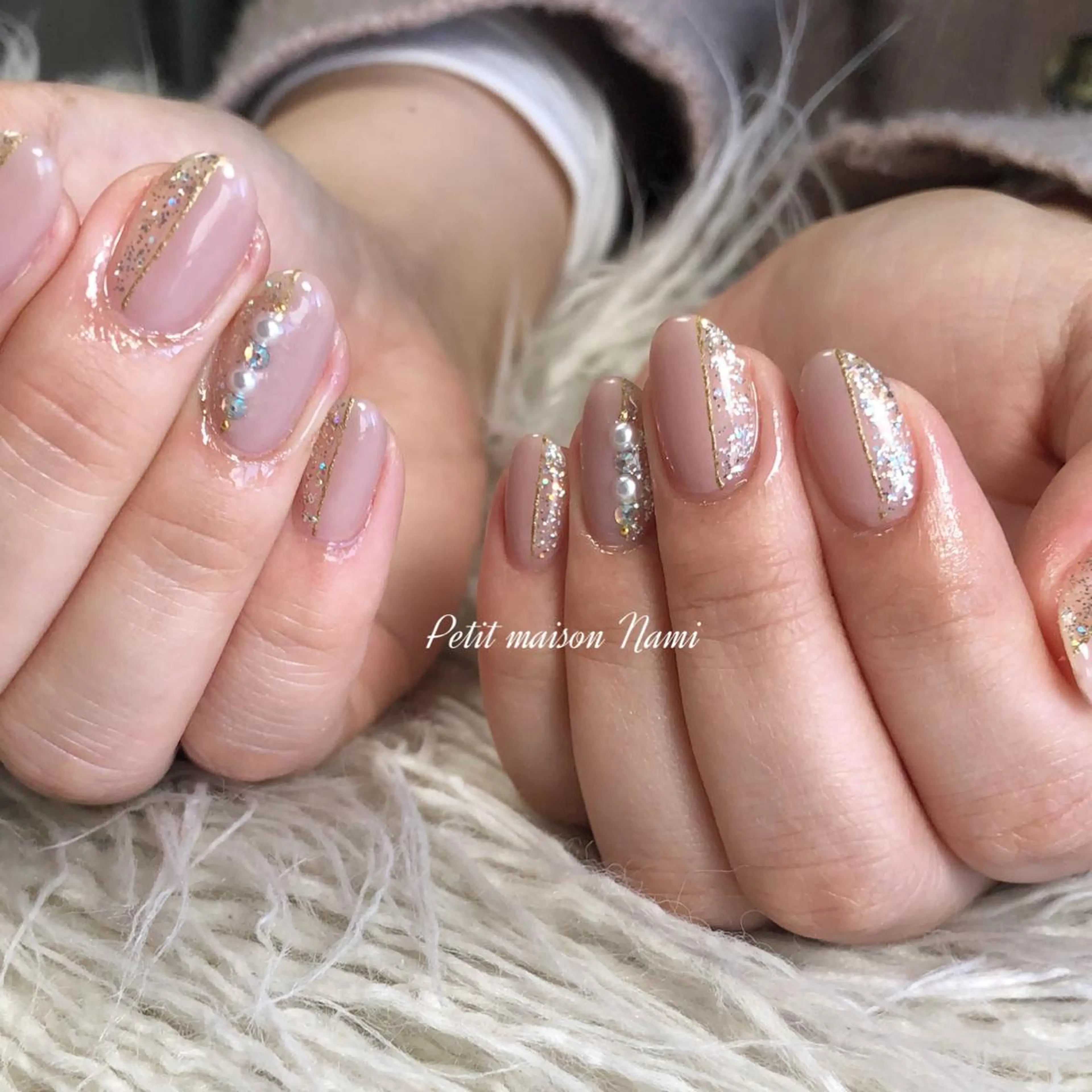 ネイル キラキラネイル 春ネイル Petitmaison所属・Petit maisonのネイルデザイン