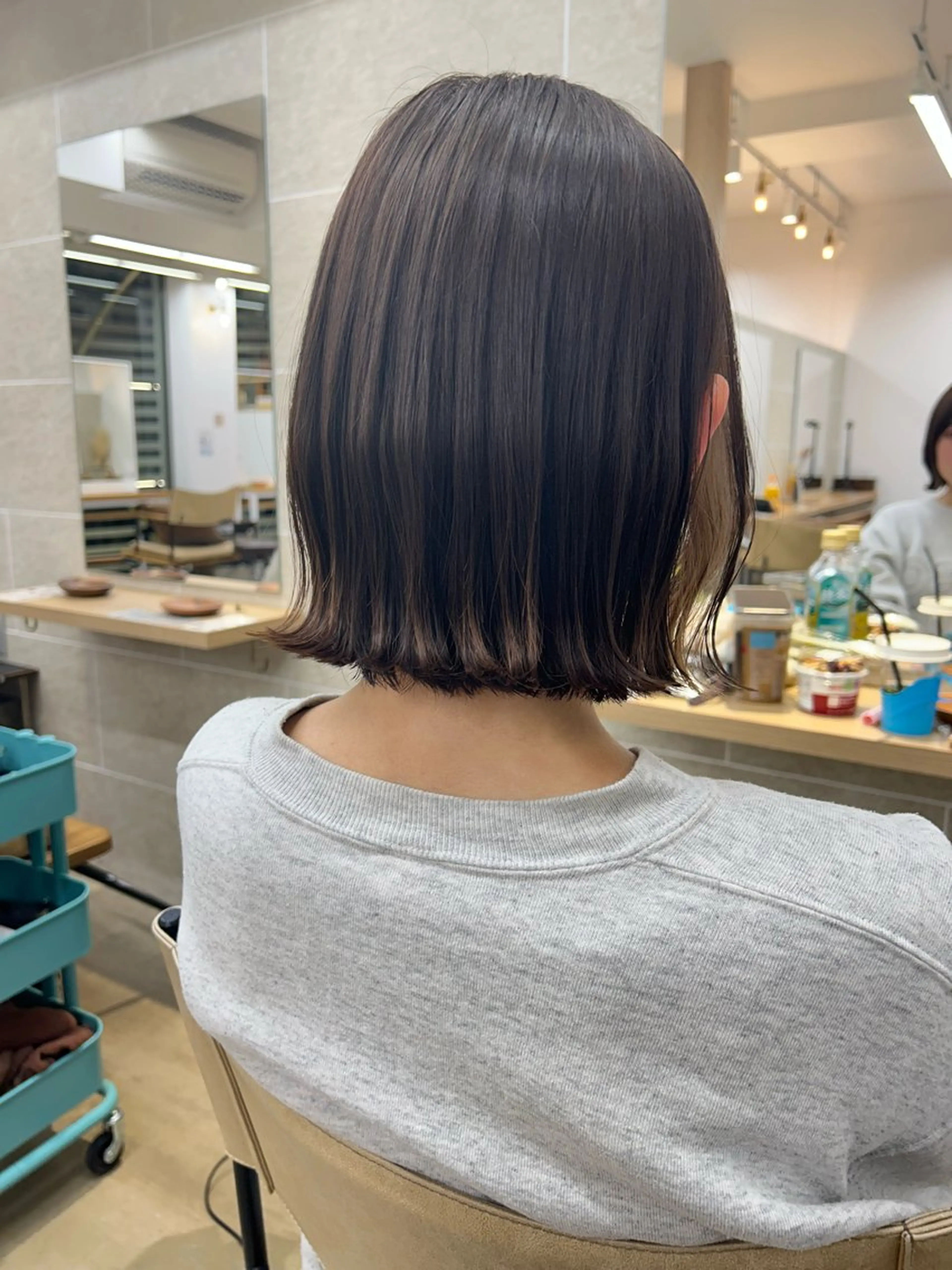 ロング ボブ 縮毛矯正 縮毛矯正 表参道美容師ゆいか ♡ミディアムレイヤーのヘアスタイル
