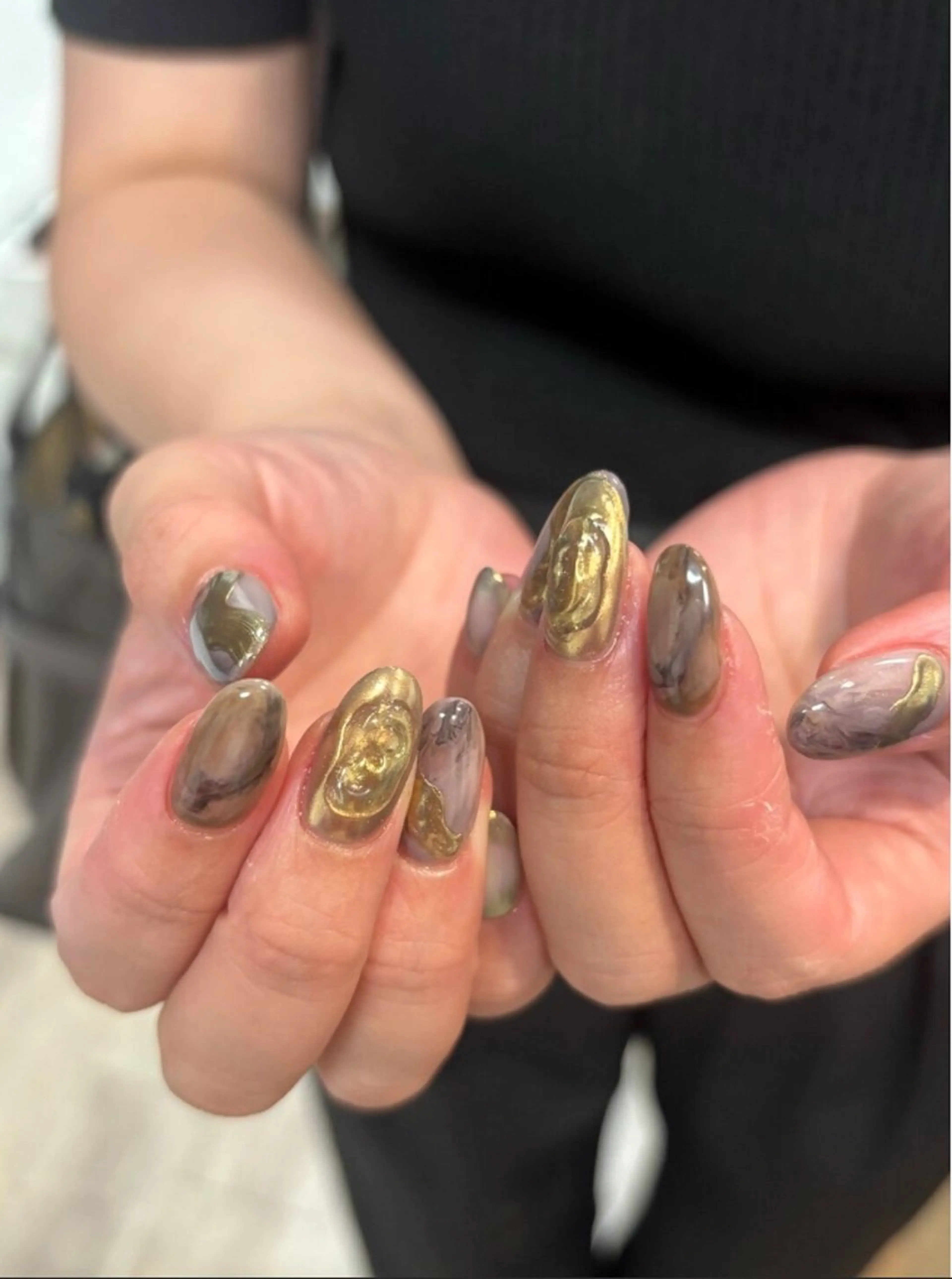 ネイル アートネイル 持ち込み ニュアンスネイル ハンドネイル GLAD nail 新宿のネイルデザイン