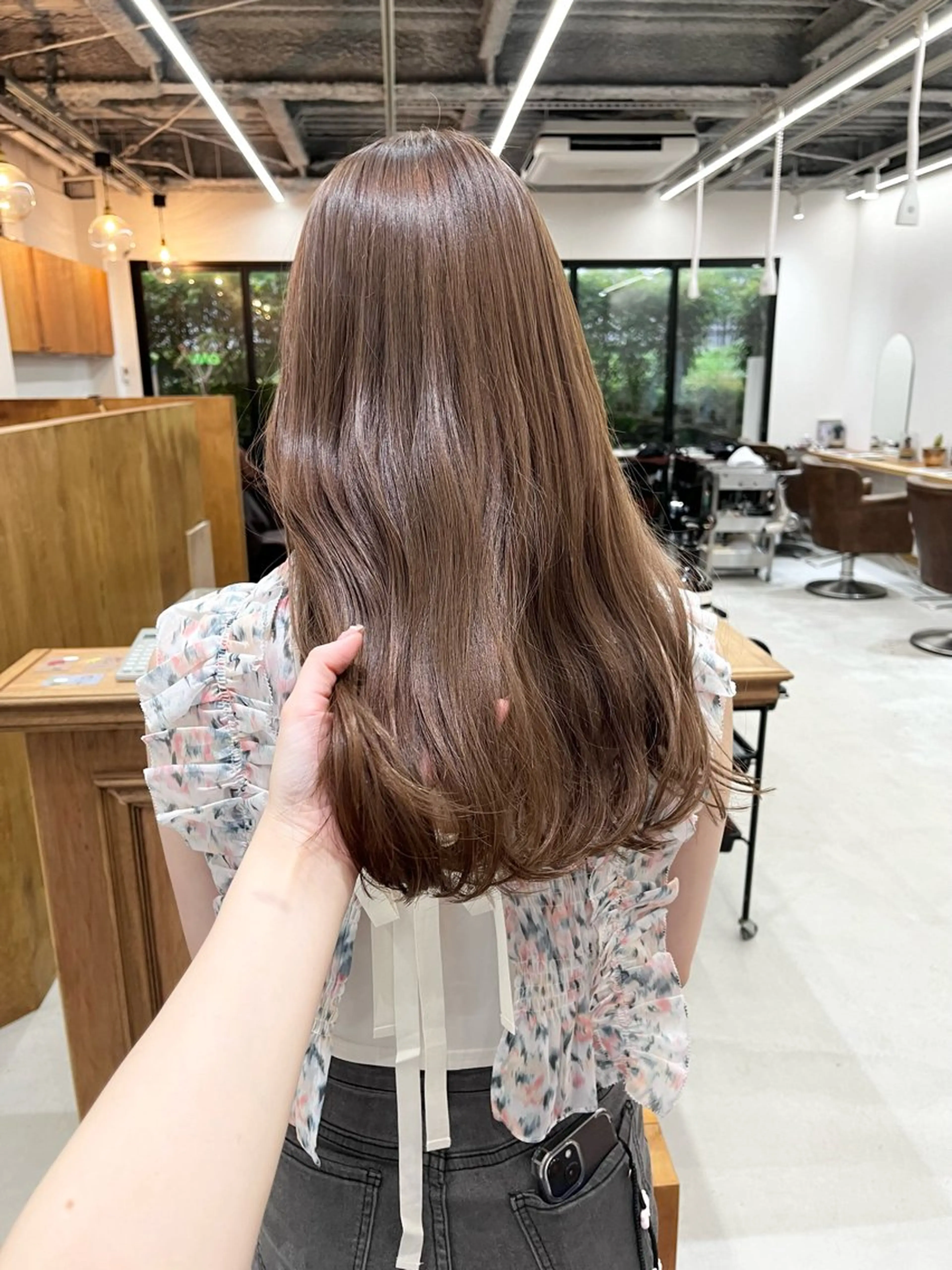 ロング カラー ヘアアレンジ ブリーチ ダブルカラー ブリーチなしカラー ena/ブリーチなし 暖色・ベージュ🎀のヘアスタイル