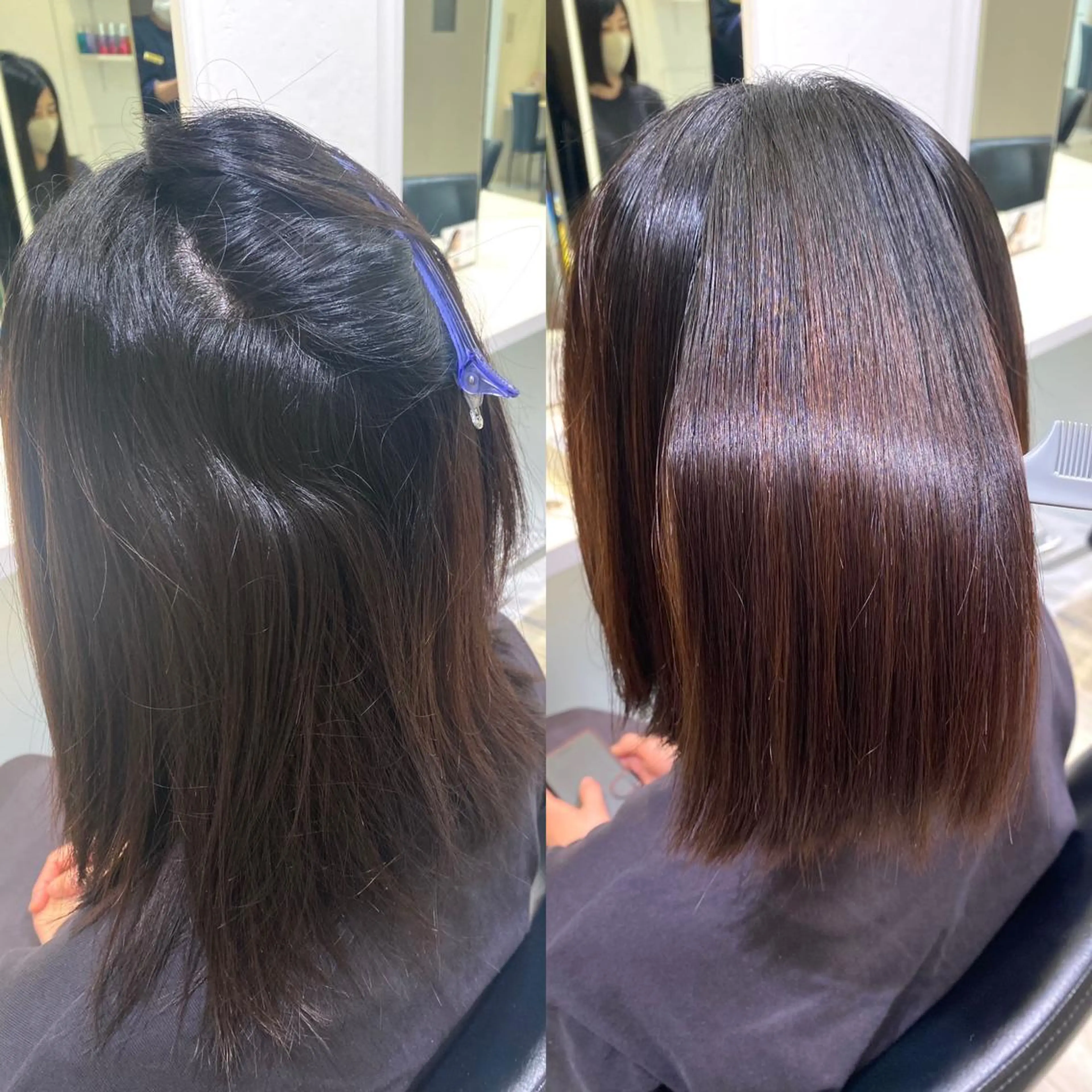 ミディアム カット 縮毛矯正 💎髪質改善/縮毛矯 正特化💎鈴木一寿のヘアスタイル