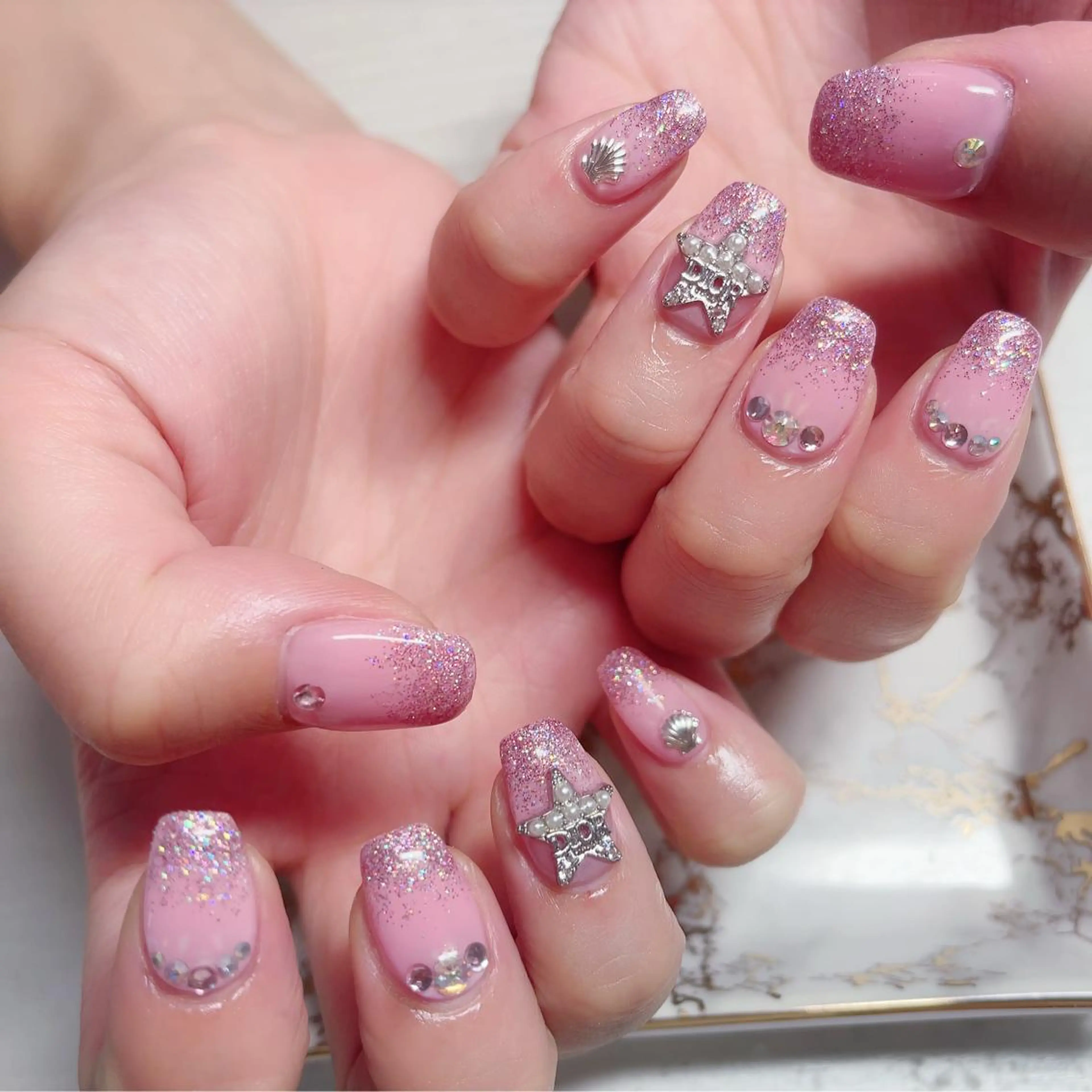 ネイル ジェルネイル ピンク ハンドネイル Baby Nailのネイルデザイン