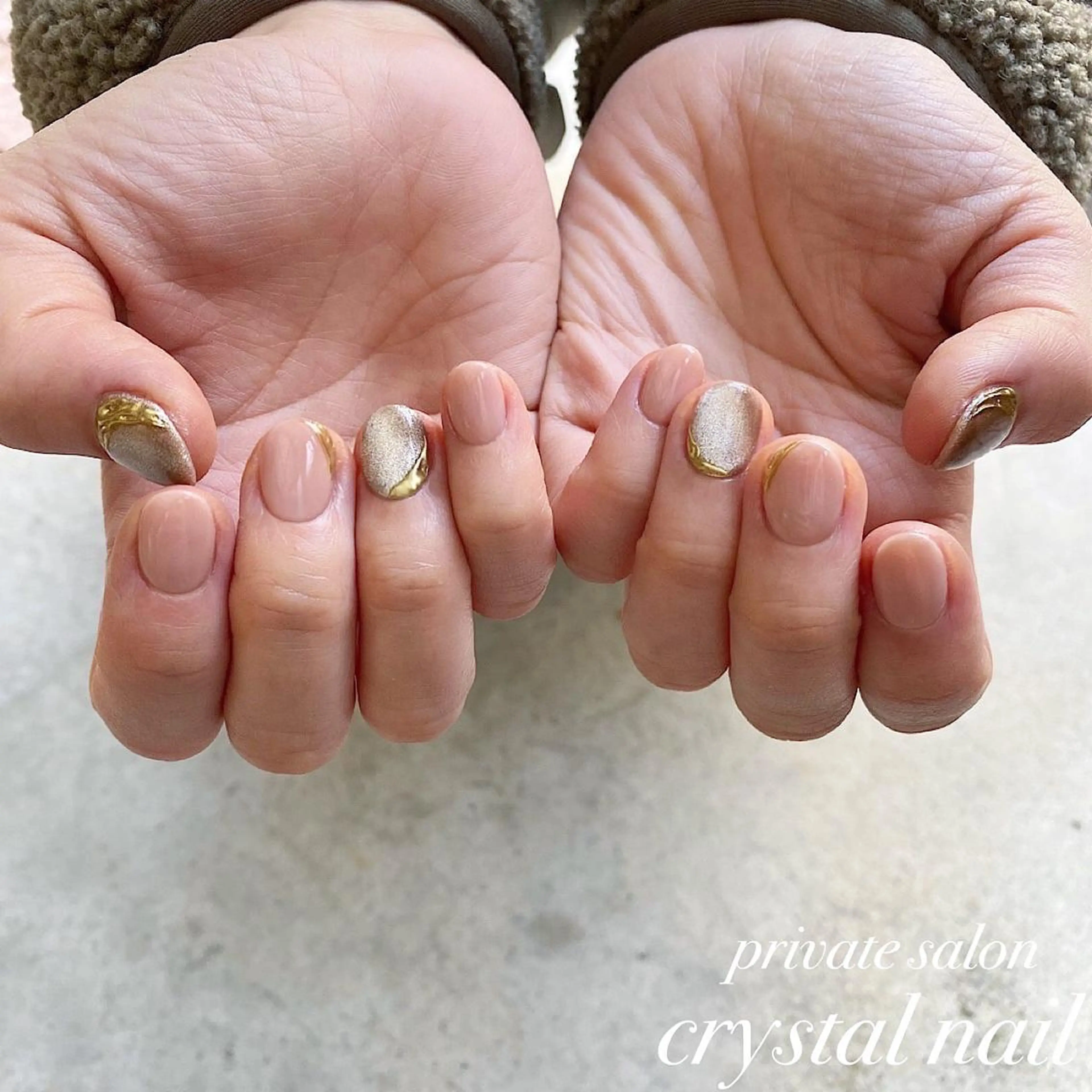 ネイル マグネットネイル シンプルネイル Crystal Nailのネイルデザイン