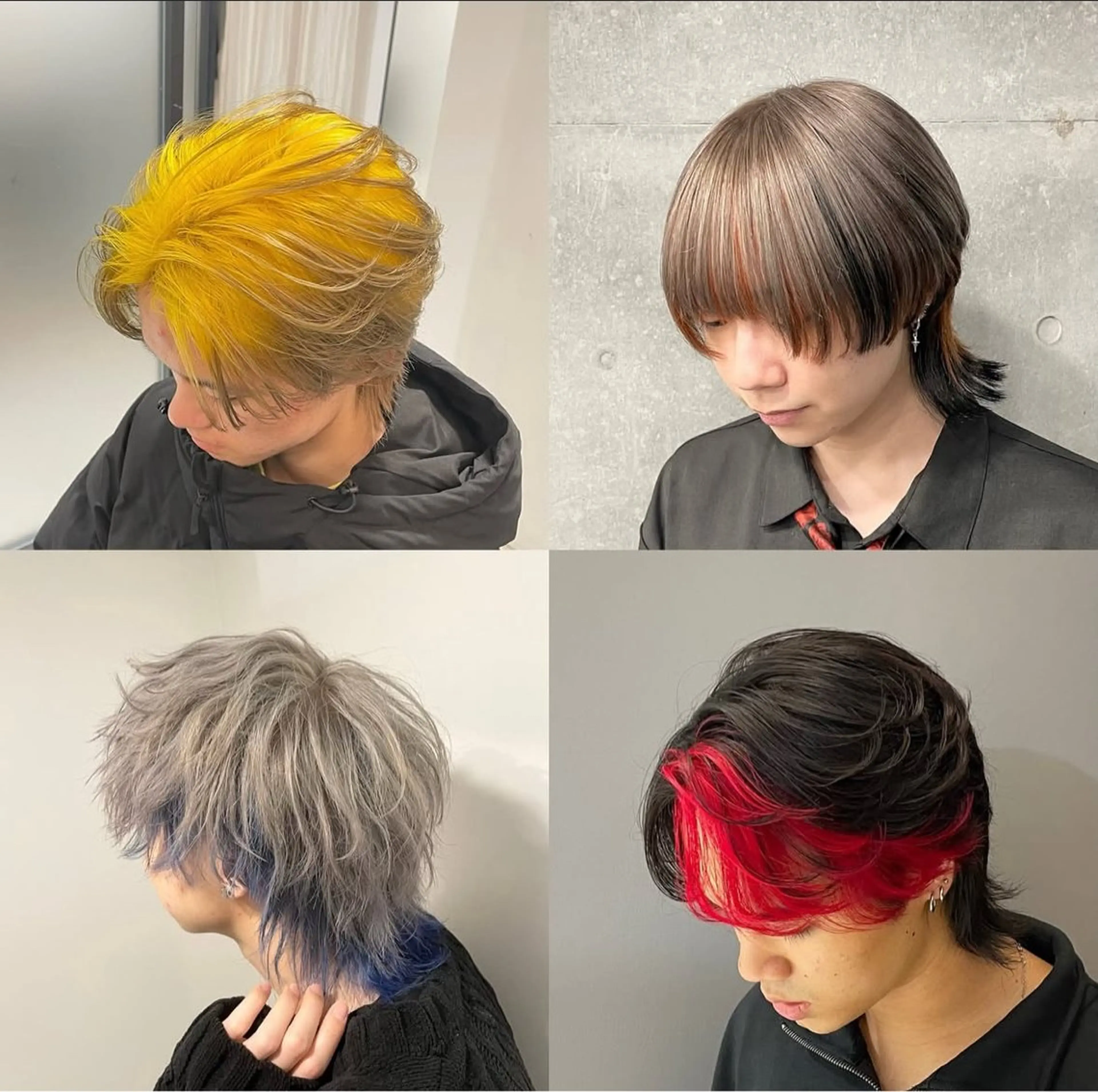 ミディアム カラー メンズ カット ヘアカラー ニュアンス/フェザー /ウルフ/伶馬のヘアスタイル