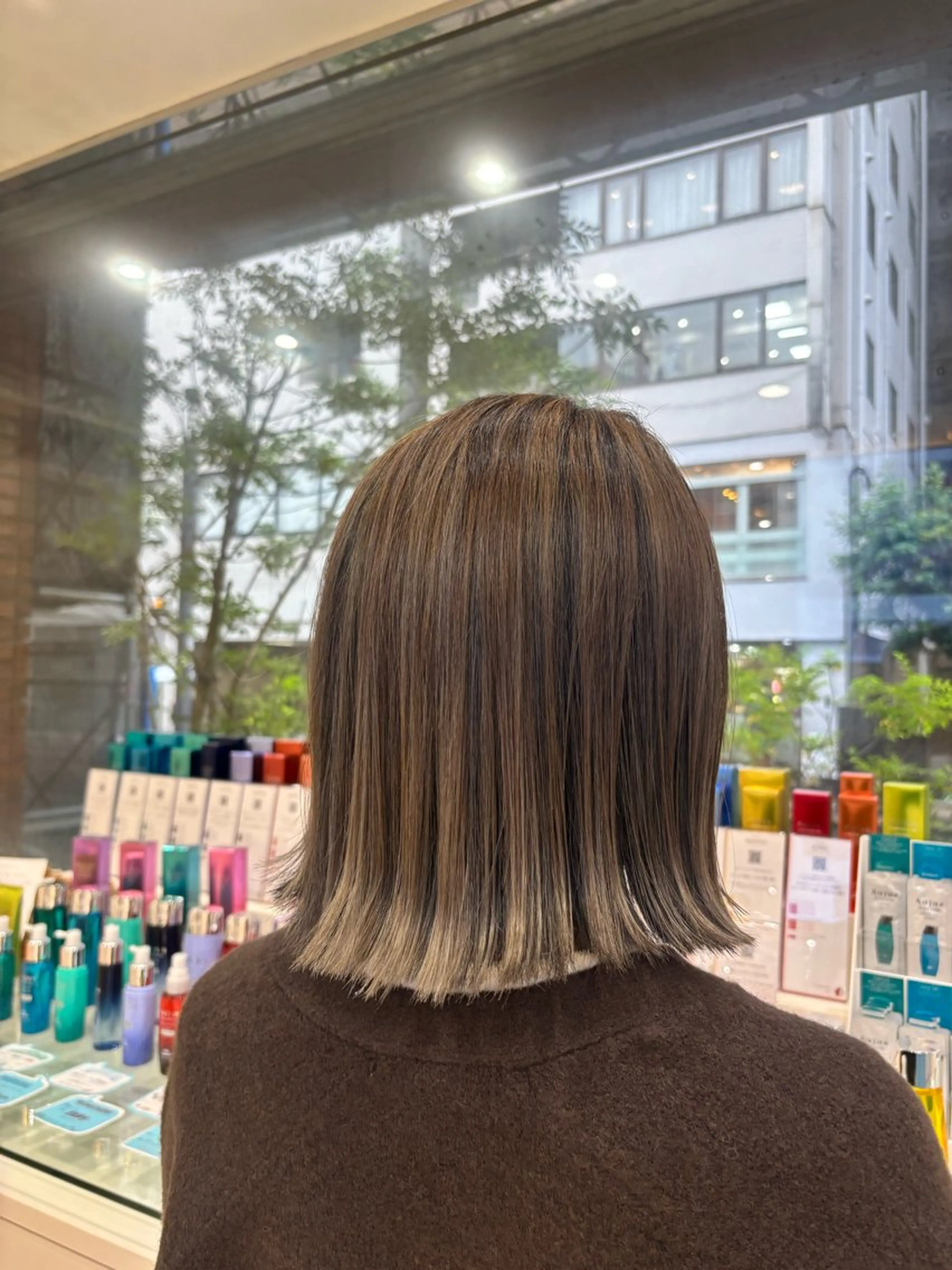 ミディアム カラー ブリーチ ハイライトカラー ボブ ハイライト カット ヘアカラー 田野倉NEXT店 美髪ニストのヘアスタイル