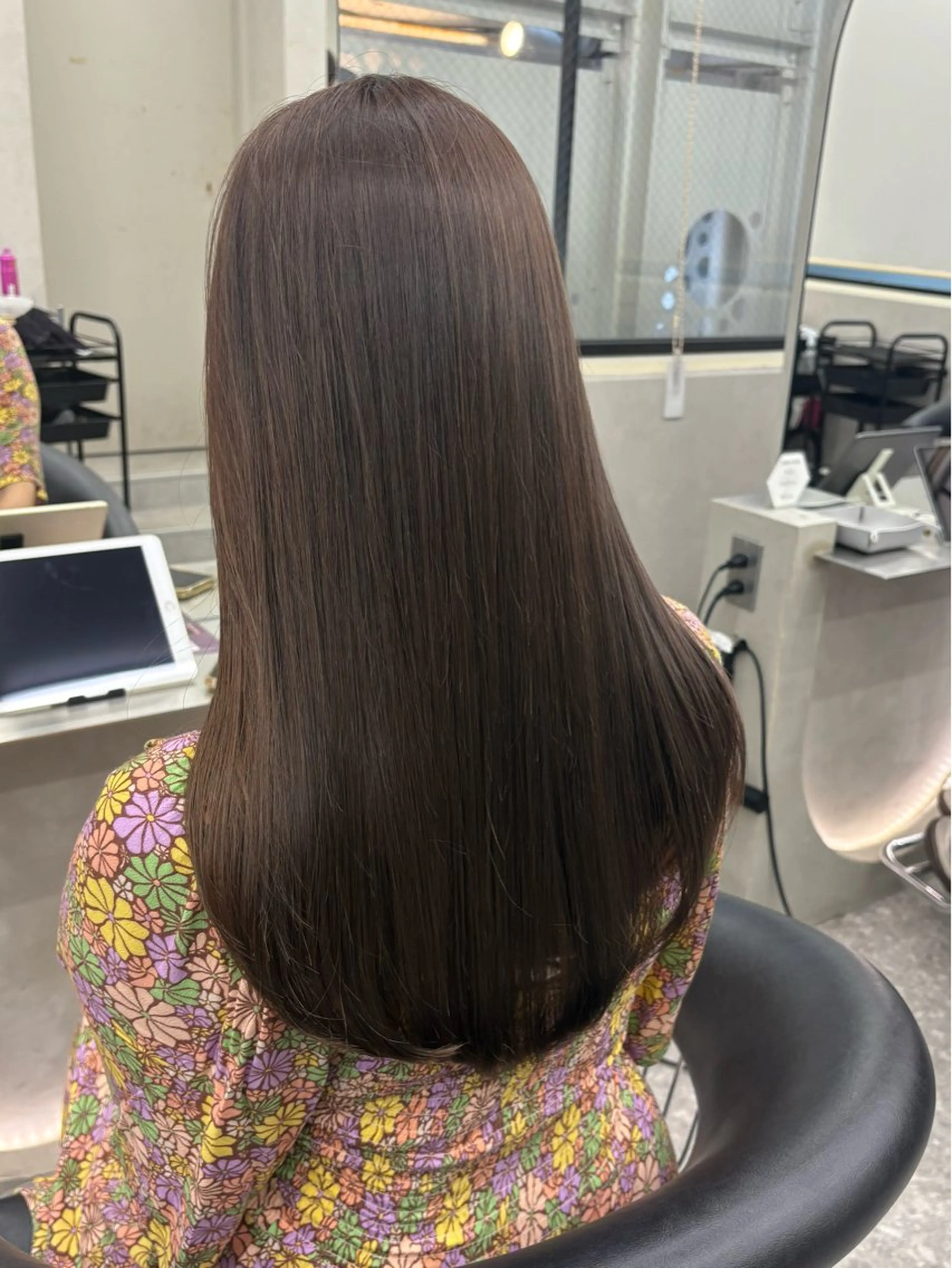 セミロング カラー ヘアアレンジ ヘアカラー トリートメント ベージュ🎀 ふみかのヘアスタイル