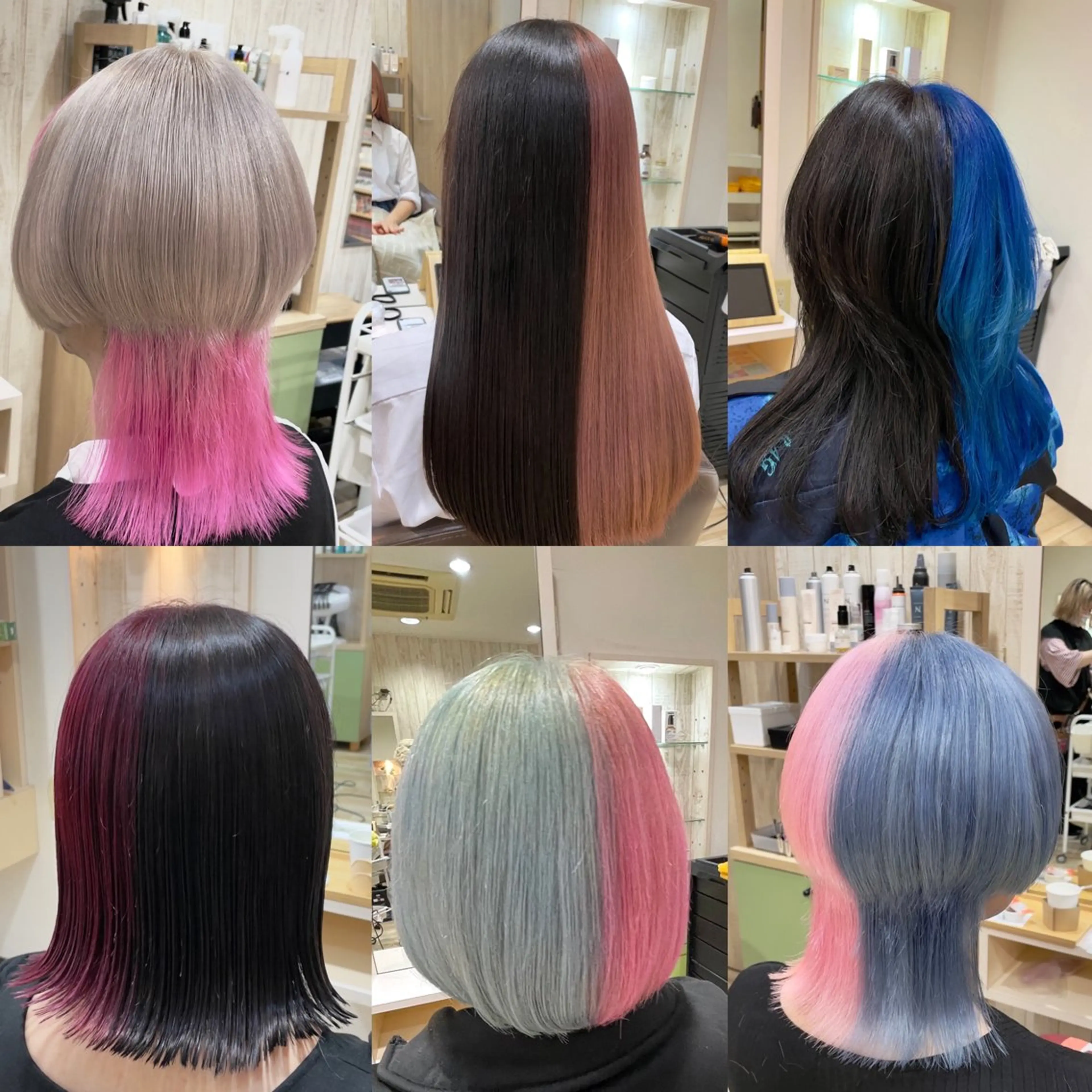ミディアム カラー 🌈派手髪ハイトーン 🌈鈴木亮太🌈のヘアスタイル