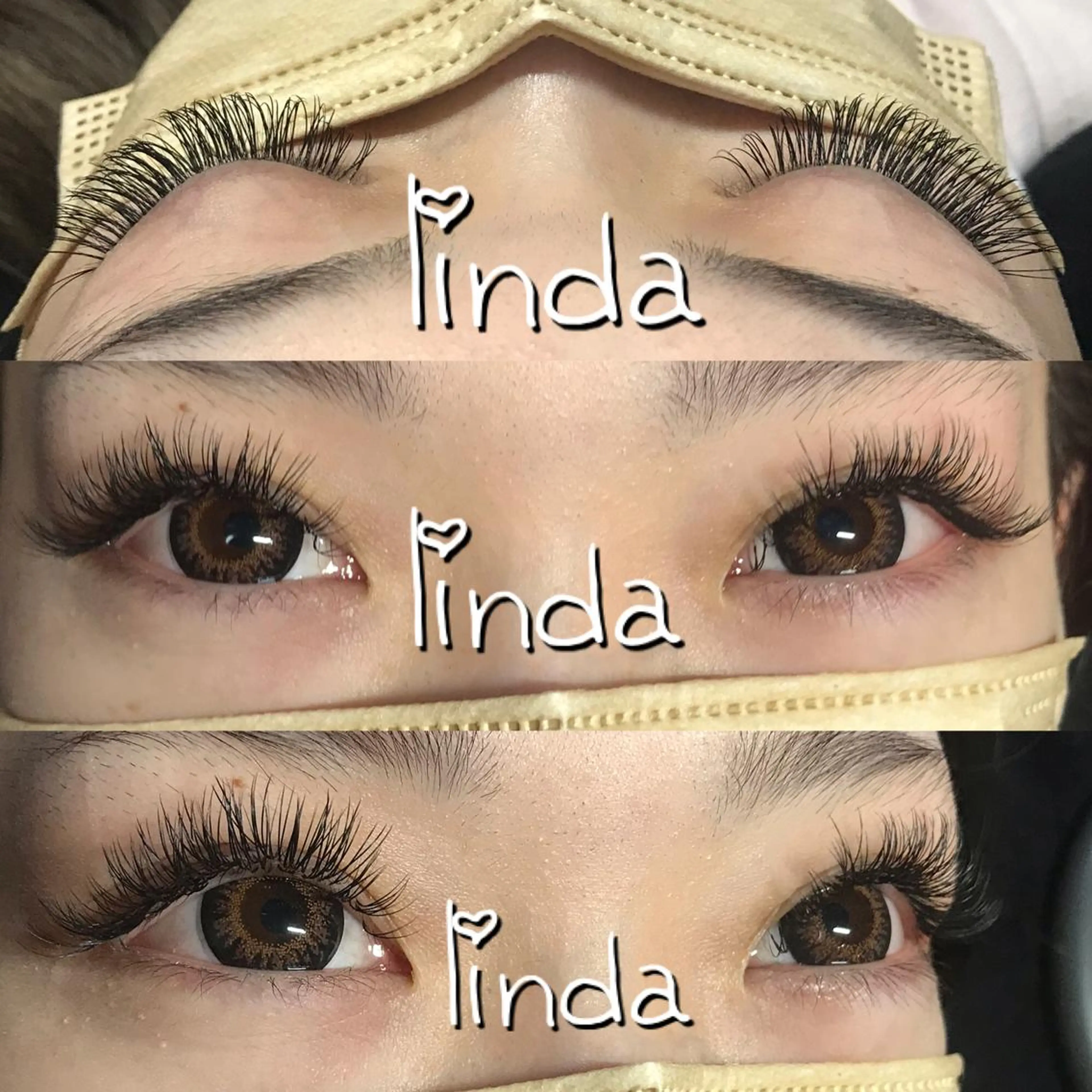 マツエク・マツパ 付け放題 フラットラッシュ linda lashesのマツエク・マツパデザイン