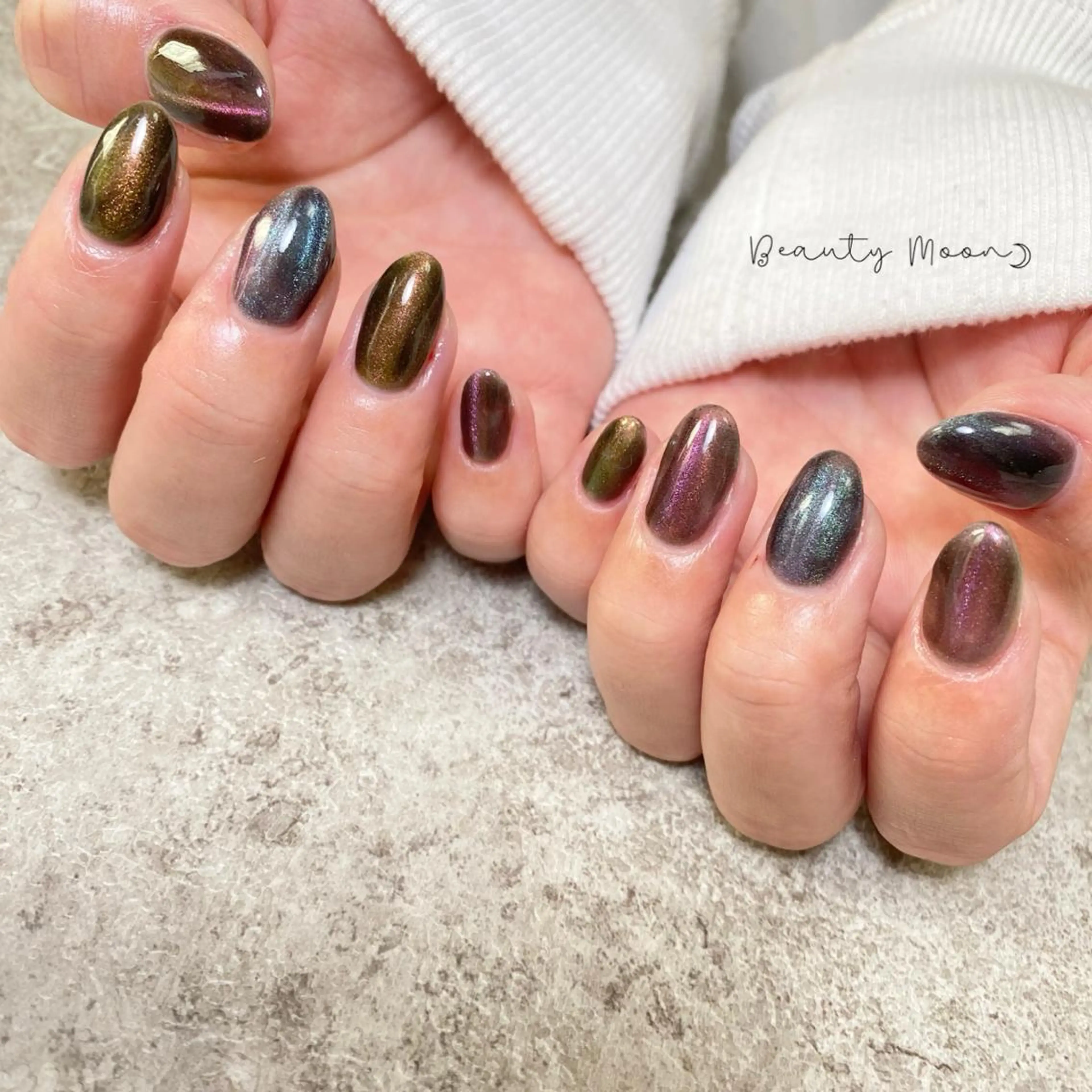 ネイル クリアネイル マグネットネイル beauty ☪︎moonのネイルデザイン
